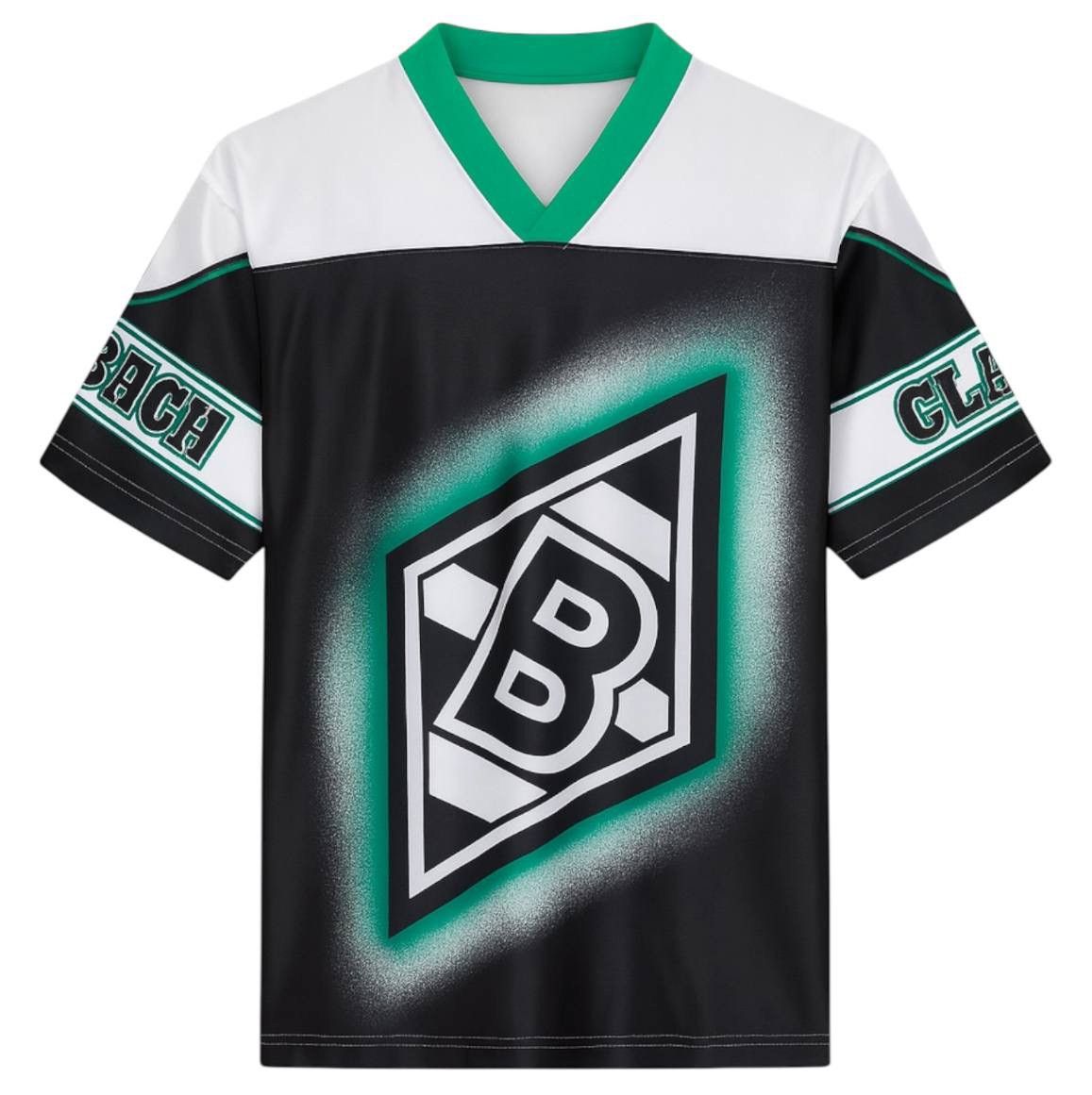 Nutmeg NEW! 90’S BORUSSIA MONCHENGLADBACH DESIGN SOCCER JERSEY YXL Size US XS / EU 42 / 0 - 1 Thumbnail