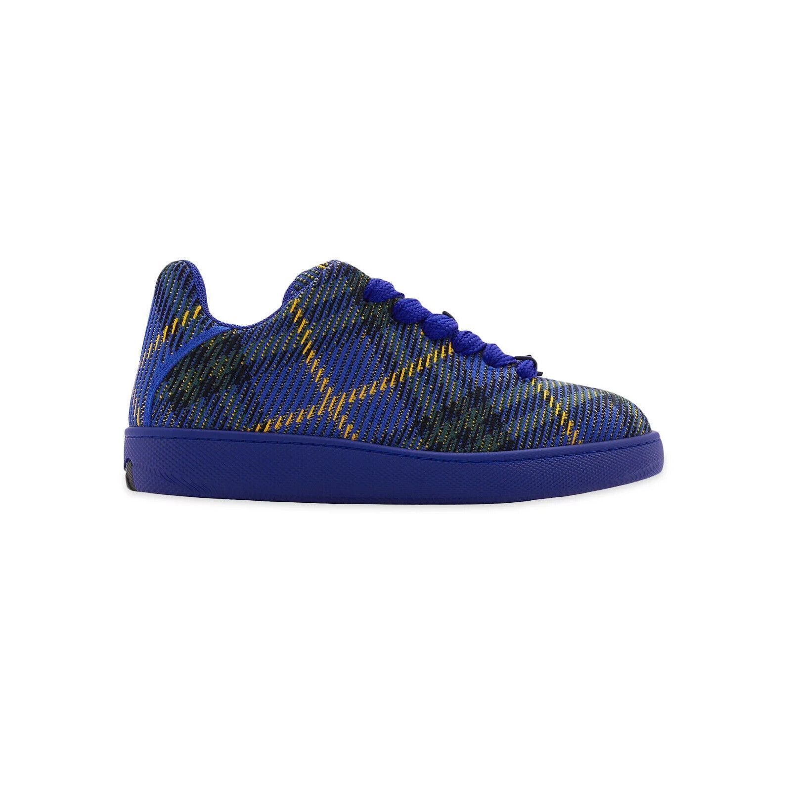 Burberry BURBERRY BOX NAVY BLUE CHECK CANVAS LOGO SNEAKERS 8 US 41 Size US 8 / EU 41 - 10 Thumbnail