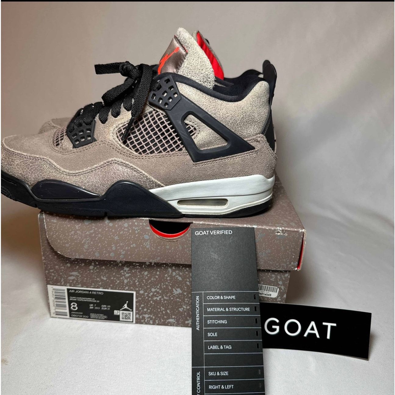 Jordan Brand × Nike Size 8 - Air Jordan 4 Retro Taupe Haze Men's Shoes Ships Now Size US 8 / EU 41 - 8 Thumbnail
