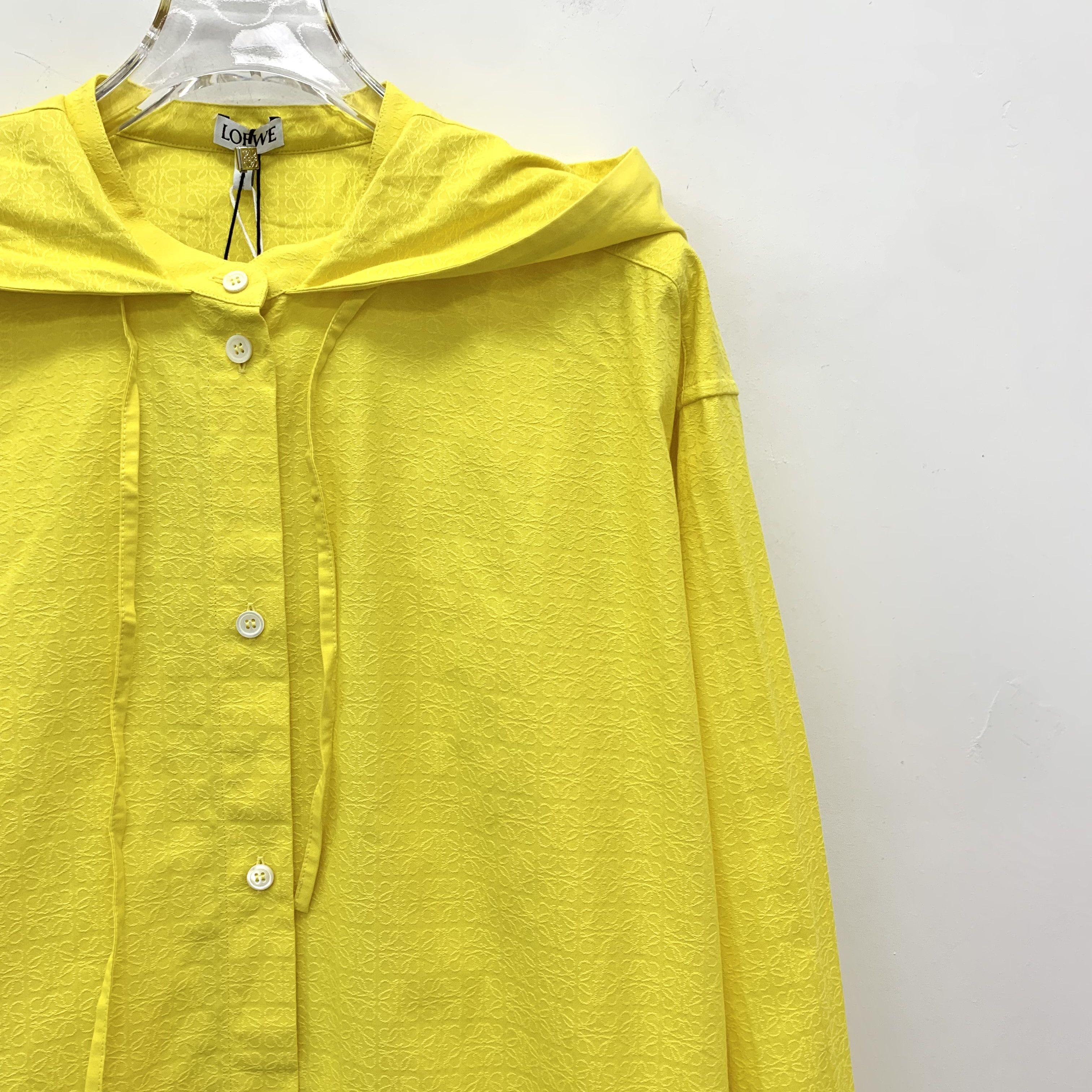 Loewe Loewe Logo Jacquard Hoodie Shirt Yellow (38) Size XS / US 0-2 / IT 36-38 - 3 Thumbnail
