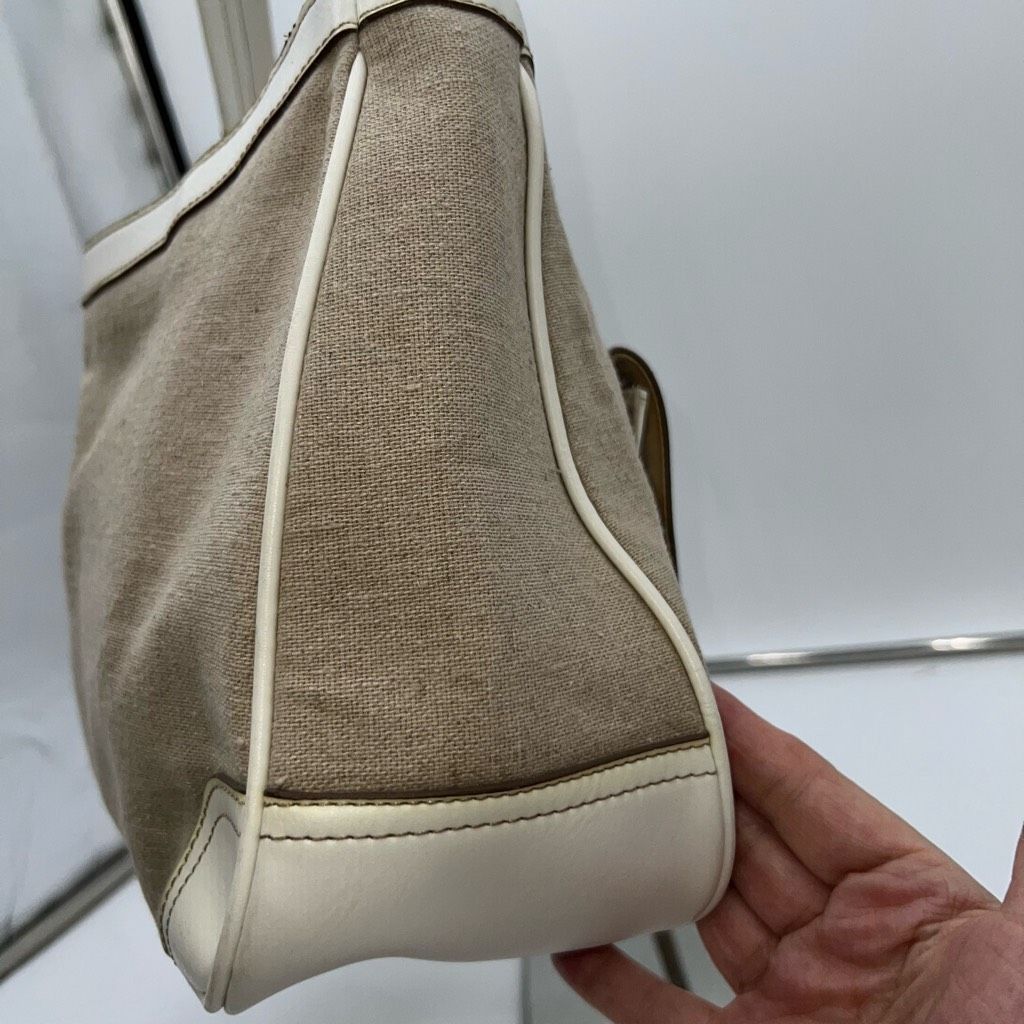 Etienne Aigner Etienne Aigner Vintage Linen and Leather Shoulder Bag Size ONE SIZE - 5 Thumbnail
