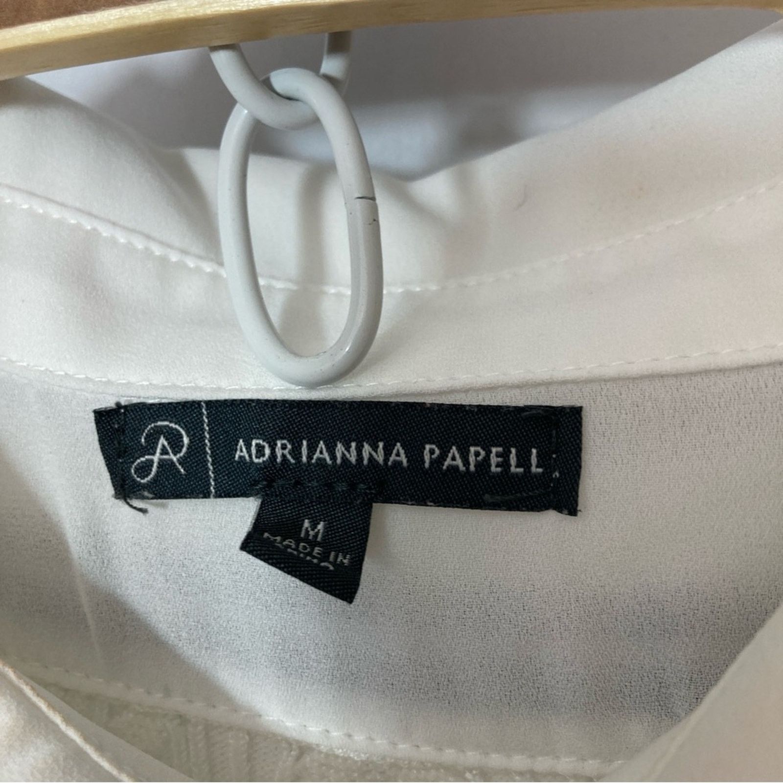 Adrianna Papell Adrianna Papell Ivory White Button Sweater Vest Blouse Top Size M / US 6-8 / IT 42-44 - 3 Thumbnail