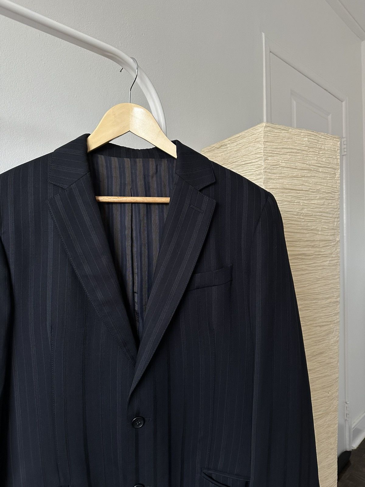 Dolce & Gabbana Dolce Gabbana Gray Striped Blazer Size 52R - 3 Thumbnail