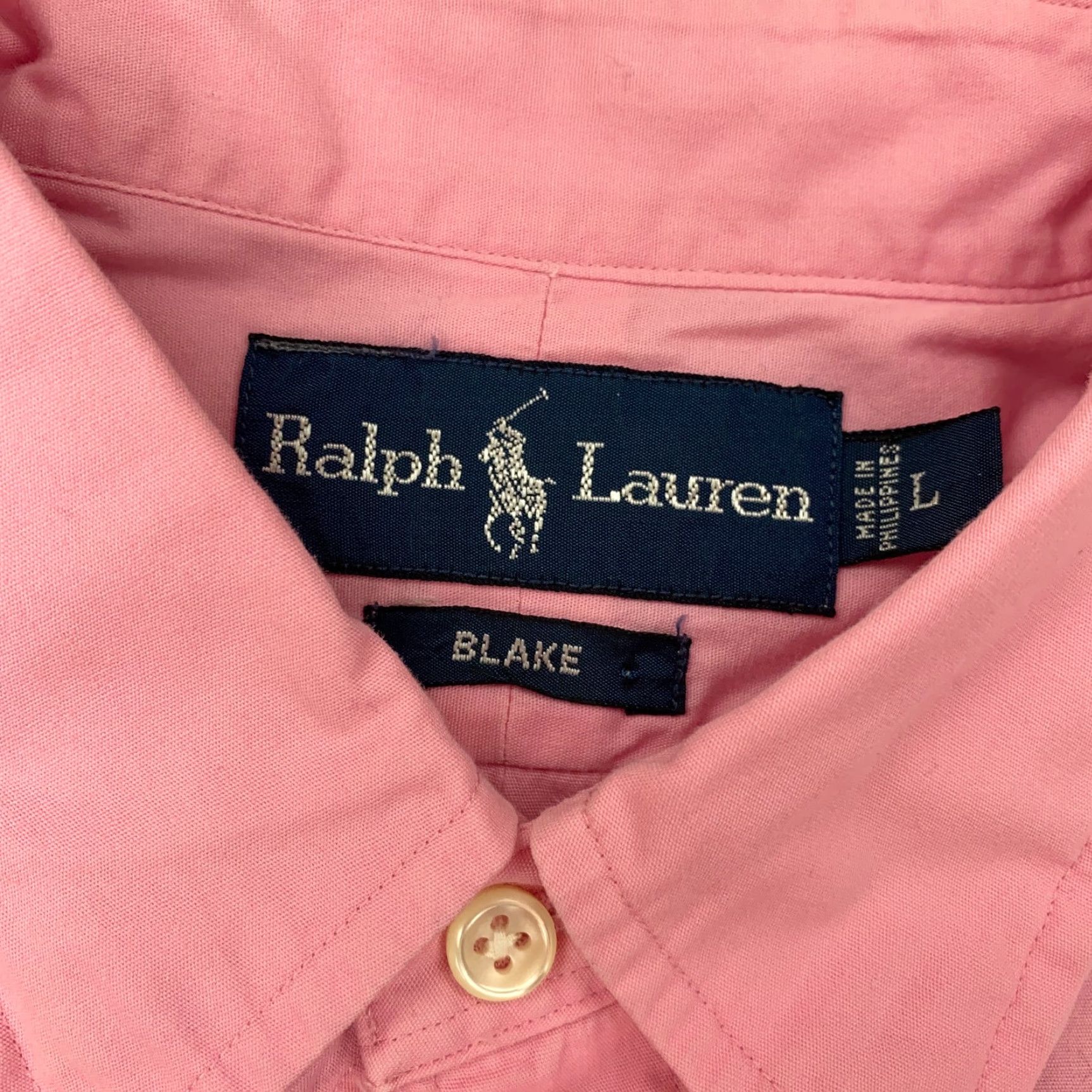 Ralph Lauren VTG Ralph Lauren Blake Shirt Mens Large Pink Pony Button Down Collar 90s Size US L / EU 52-54 / 3 - 4 Thumbnail
