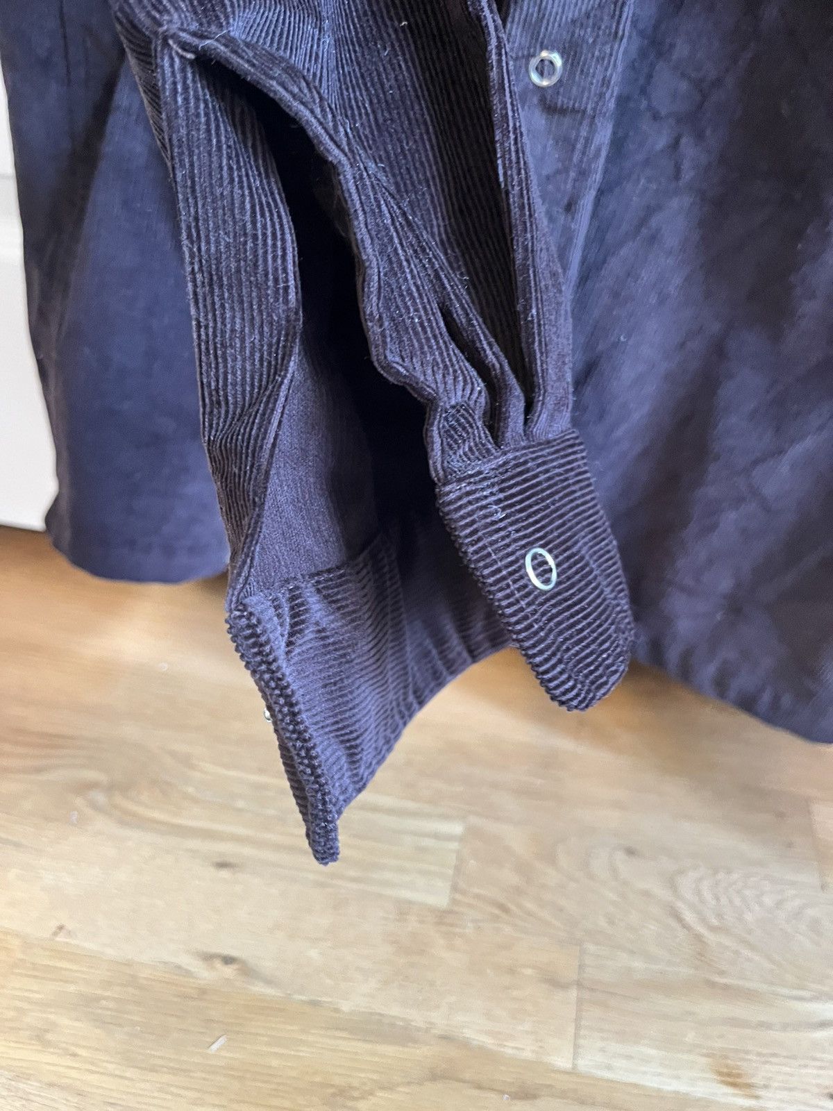 James Coward WORKSHOP SHIRT - DARK BROWN COTTON CORDUROY Size US L / EU 52-54 / 3 - 3 Thumbnail