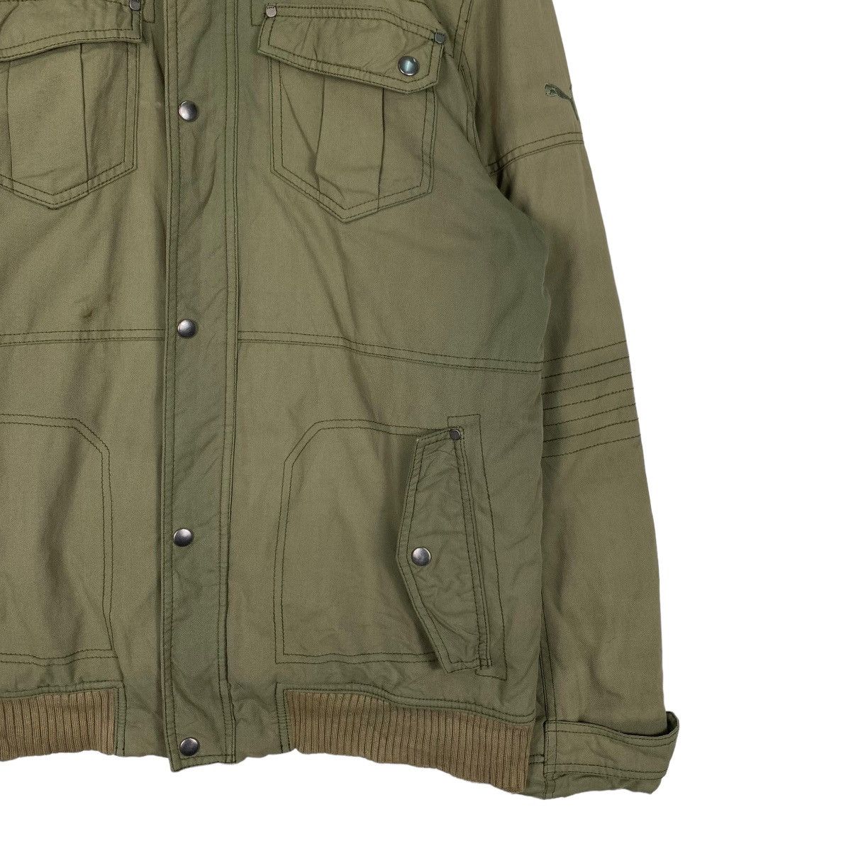 Puma PUMA Four Pocket Hooded Green Jacket #1126-C51 Size US L / EU 52-54 / 3 - 7 Thumbnail