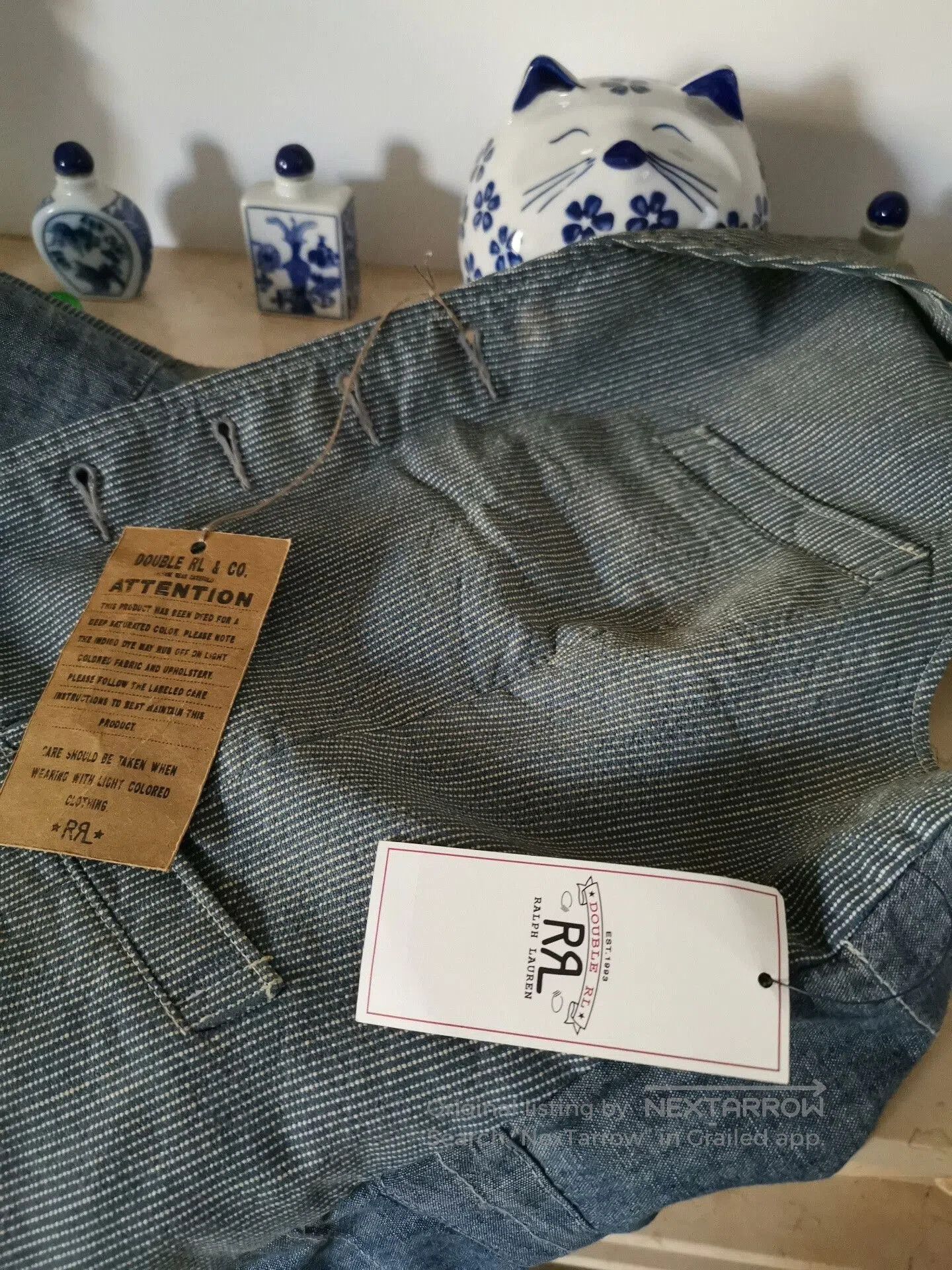 RRL Ralph Lauren RRL Double RL Indigo Dyed Vest. Size US S / EU 44-46 / 1 - 7 Thumbnail