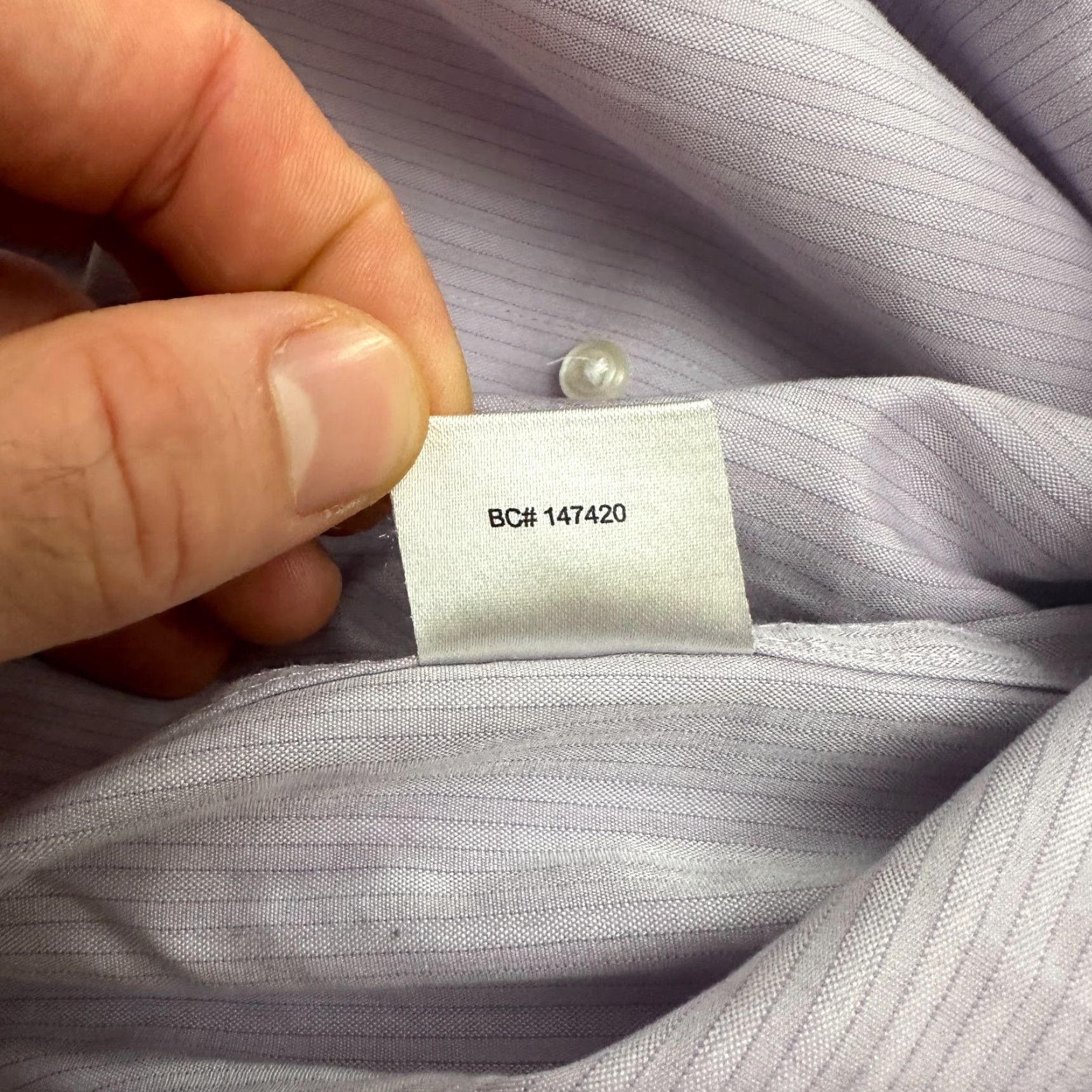 Pronto Uomo Pronto Uomo Dress Shirt 17 Regular Purple Long Sleeve Business Work Mens Size 46R - 6 Thumbnail