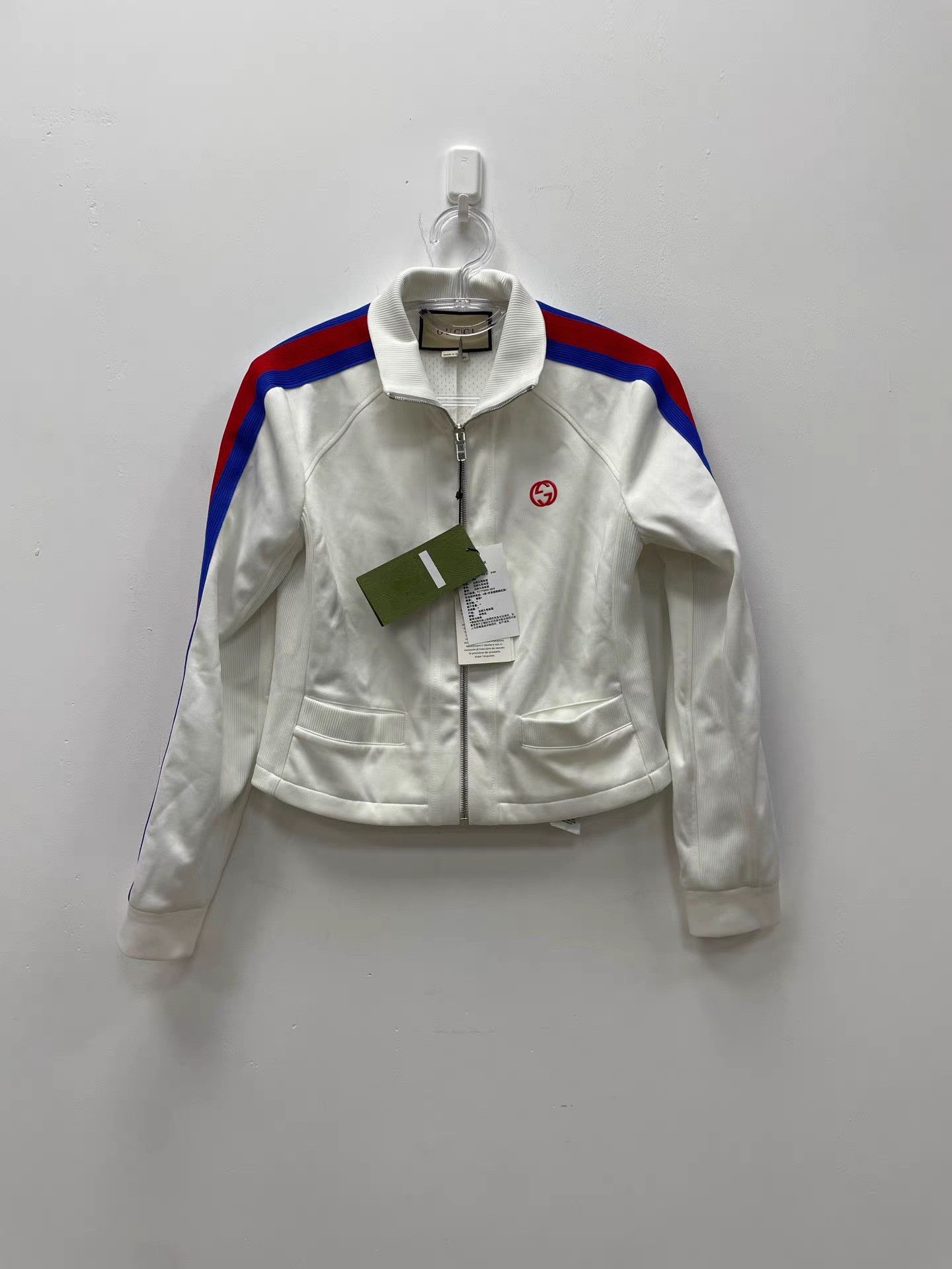 Gucci GUCCI Embroidered Pattern High Neck Zip-Up Jacket K2 Size XXS / US 00 / IT 34 - 1 Thumbnail