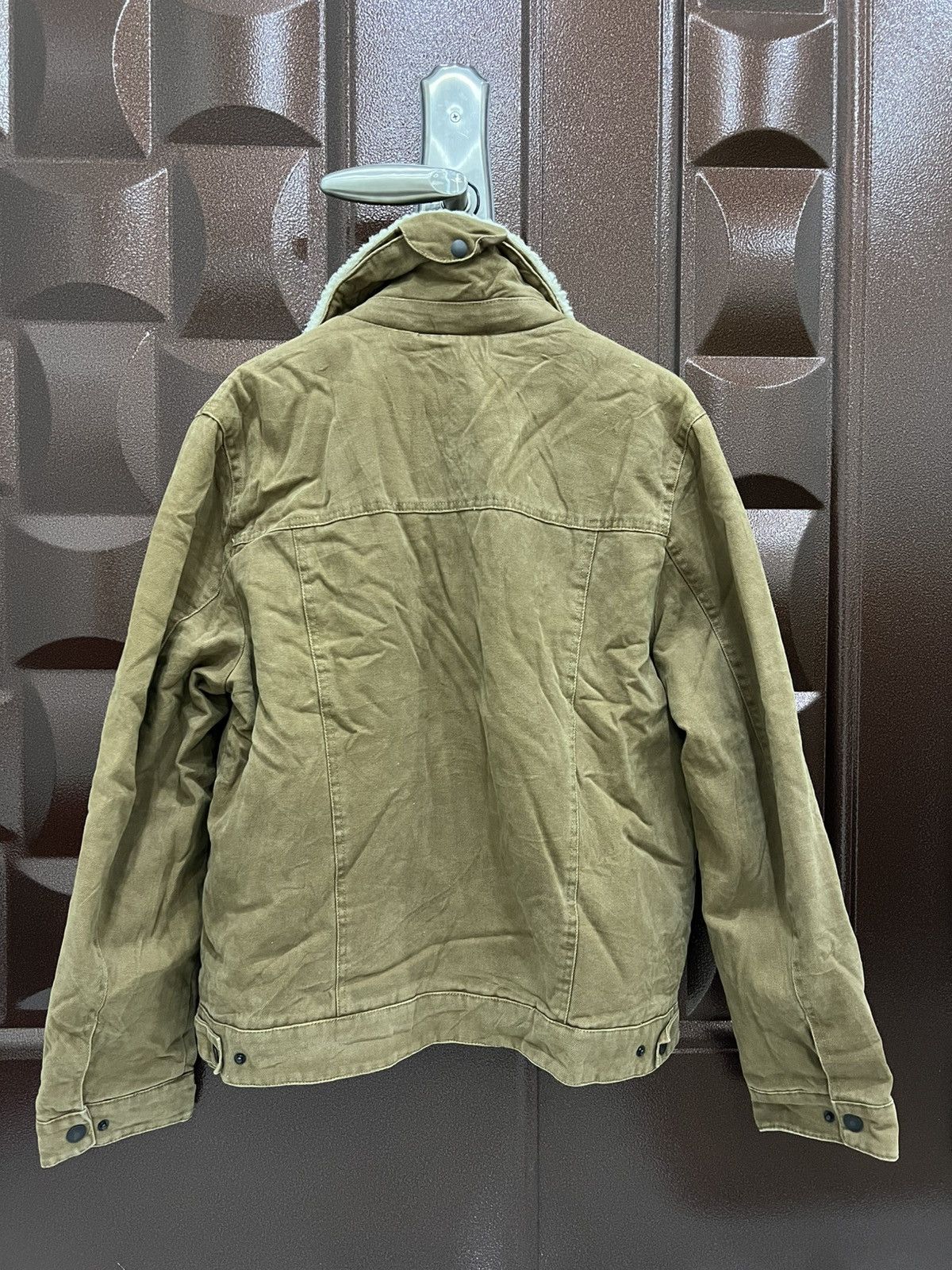 Levi's Levi's Sherpa Trucker Jacket – Khaki Canvas (Vintage Look) Size US L / EU 52-54 / 3 - 10 Thumbnail