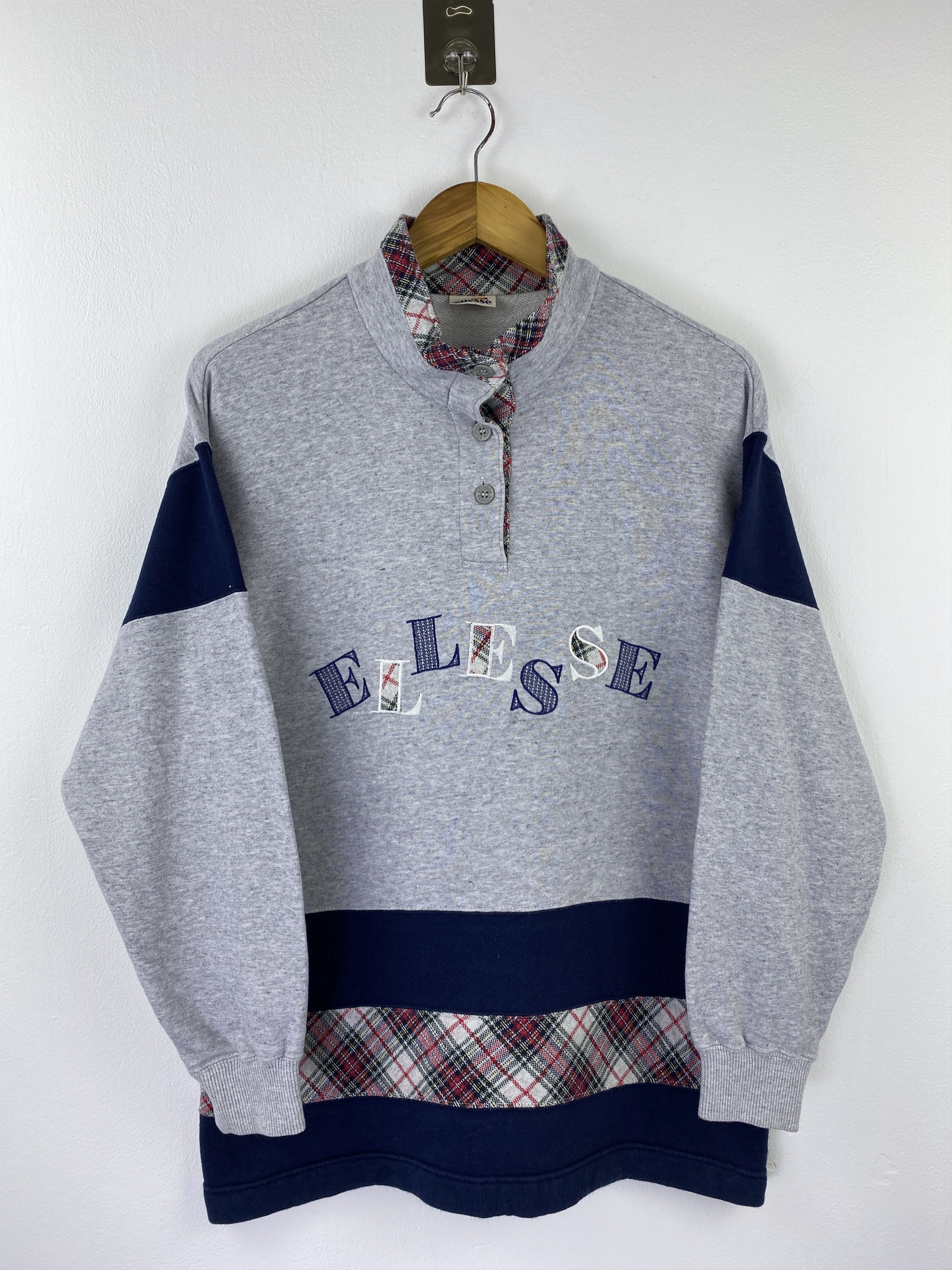 Ellesse Vintage 90s Ellesse Button Up Sweatshirt SH0493 Size L / US 10 / IT 46 - 1 Thumbnail