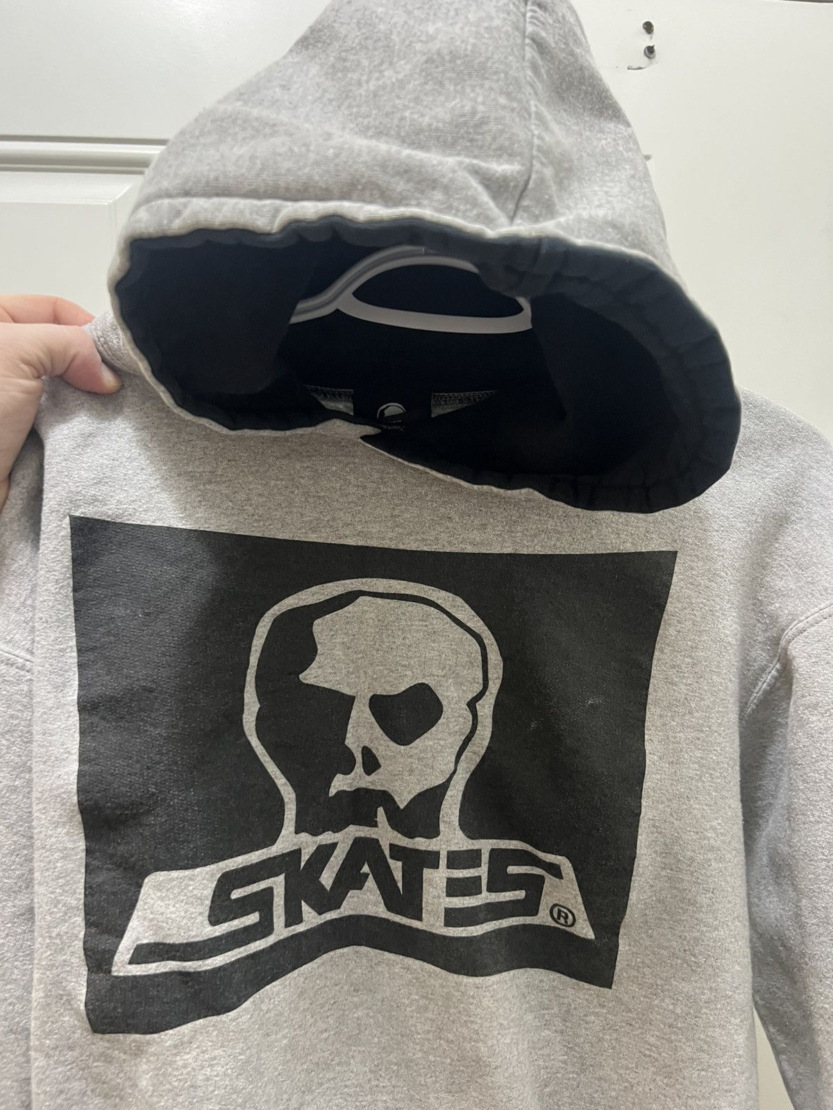 Vintage Vintage 90s Y2K Skateboard Skull Hoodie Rare Size US L / EU 52-54 / 3 - 3 Thumbnail