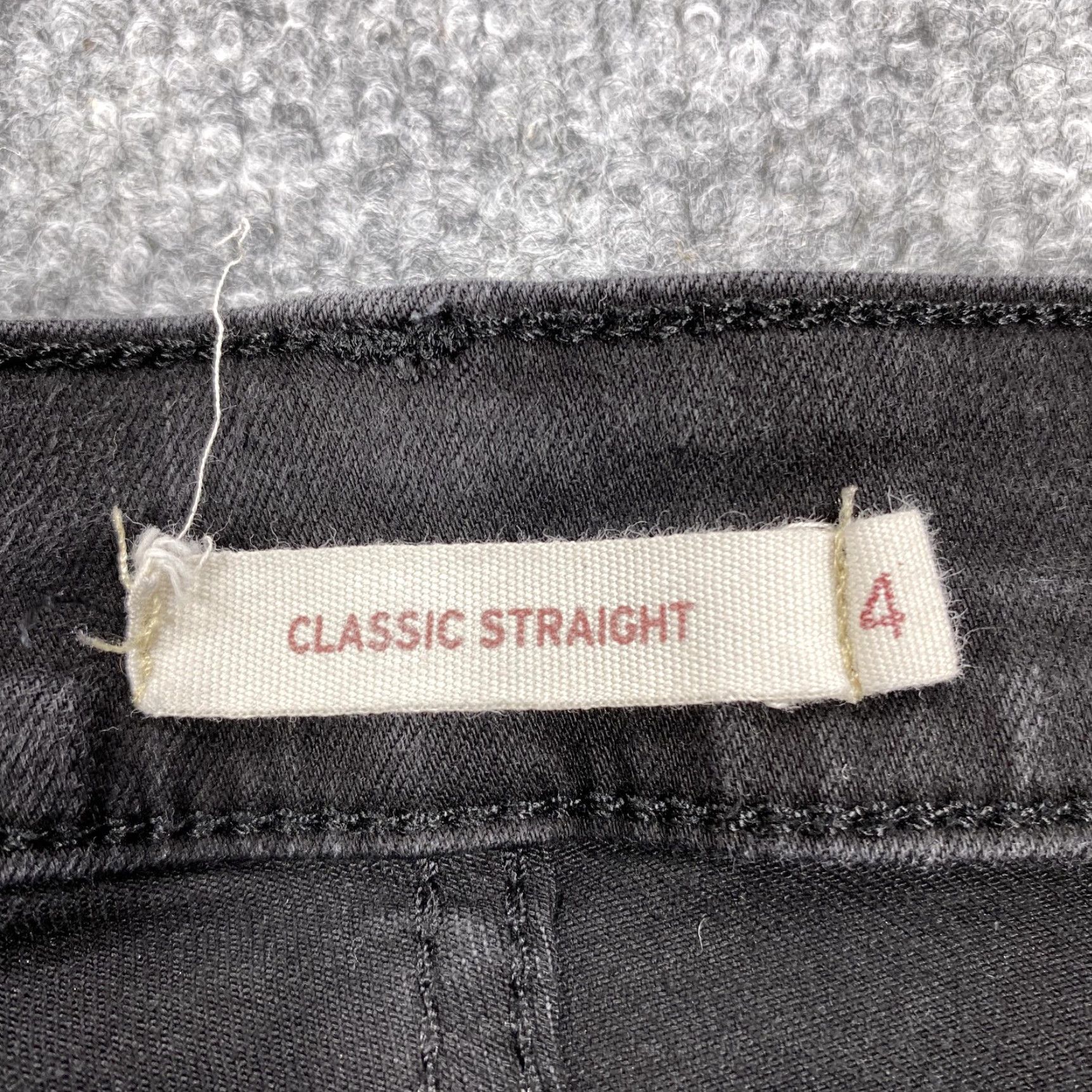 Levi's Levis Women Jeans Classic Straight 4 Charcoal Black 5-Pocket Stretch Denim Size 27" / US 4 / IT 40 - 4 Thumbnail