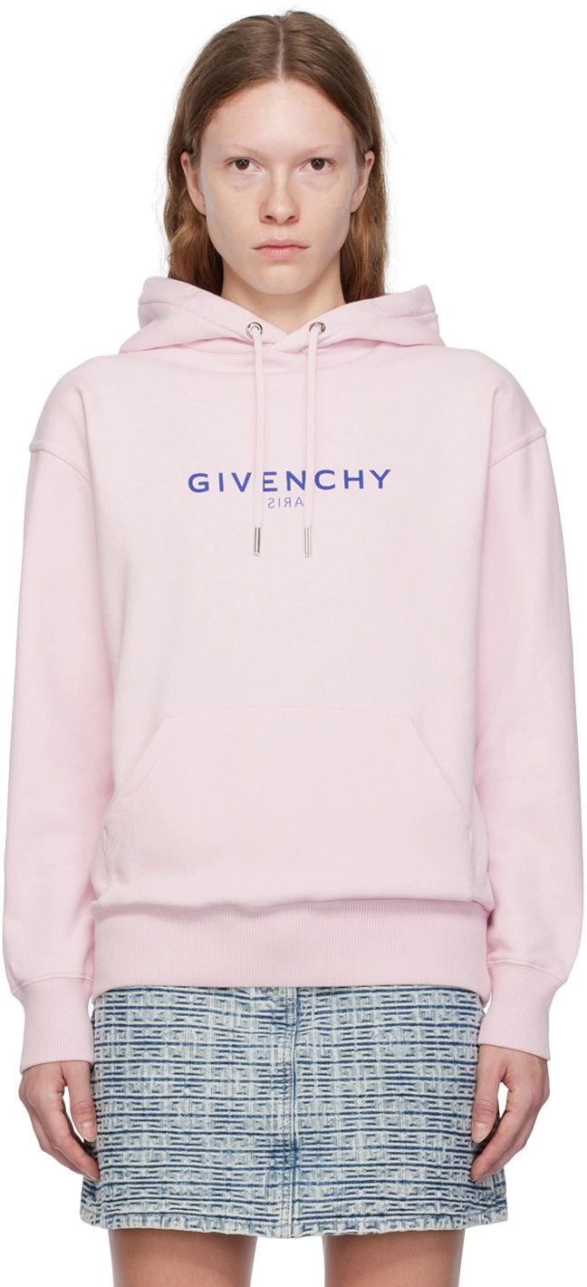 Givenchy o1srvl11e0326 Printed Hoodie in Pink Size S / US 4 / IT 40 - 1 Thumbnail