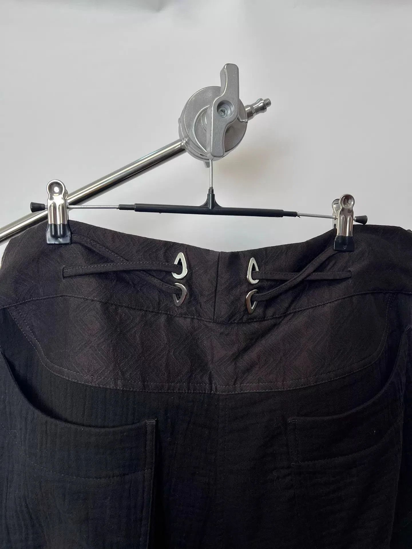 Kiko Kostadinov Black Casual Pants with Lace-Up Ankle Detail Size 32. Size US 32 / EU 48 - 6 Thumbnail