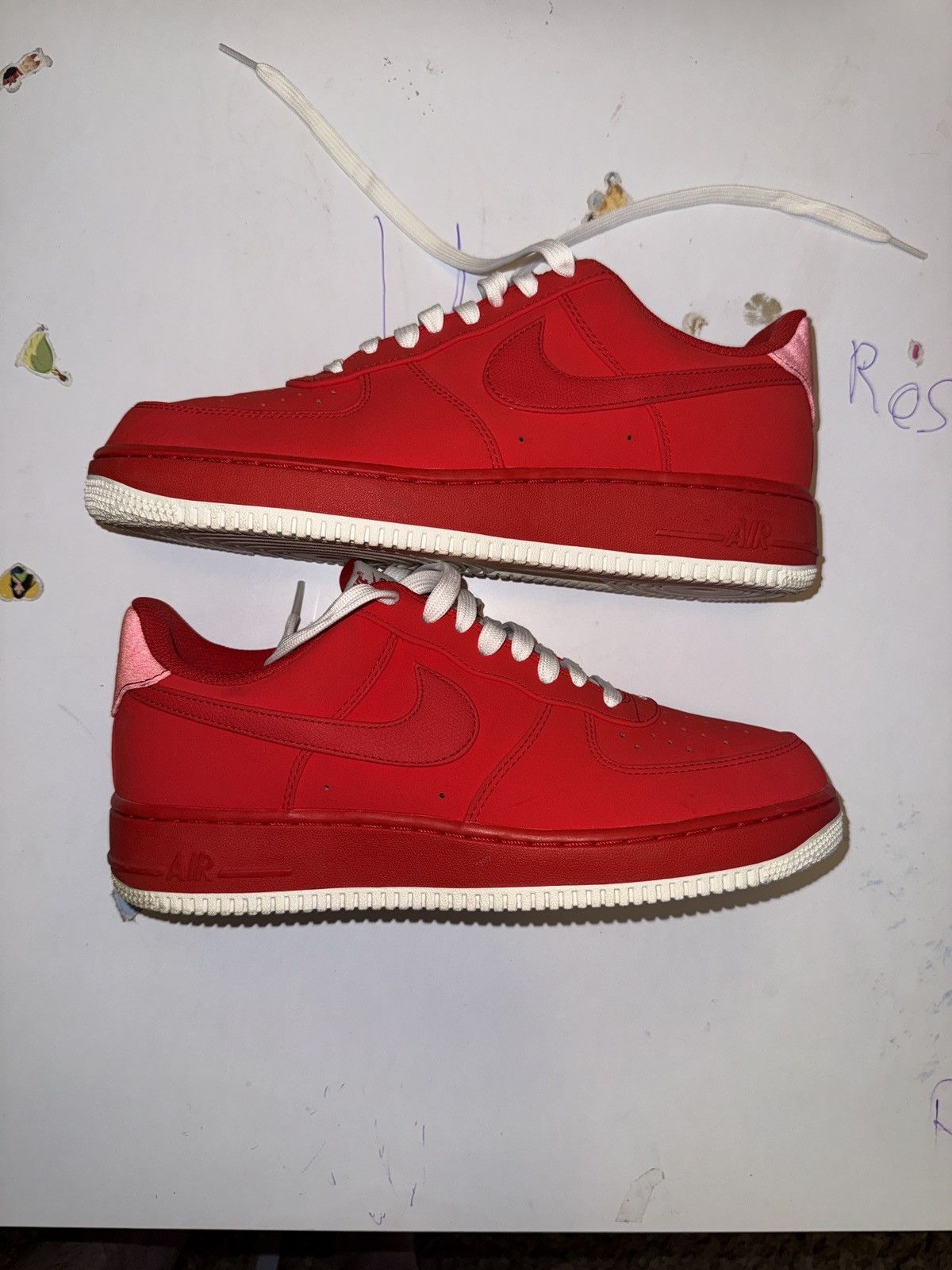 Nike Air Force 1 - red/white Size US 9 / EU 42 - 2 Thumbnail