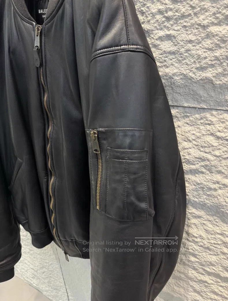 Balenciaga Balenciaga Black Leather Jacket Size US S / EU 44-46 / 1 - 3 Thumbnail