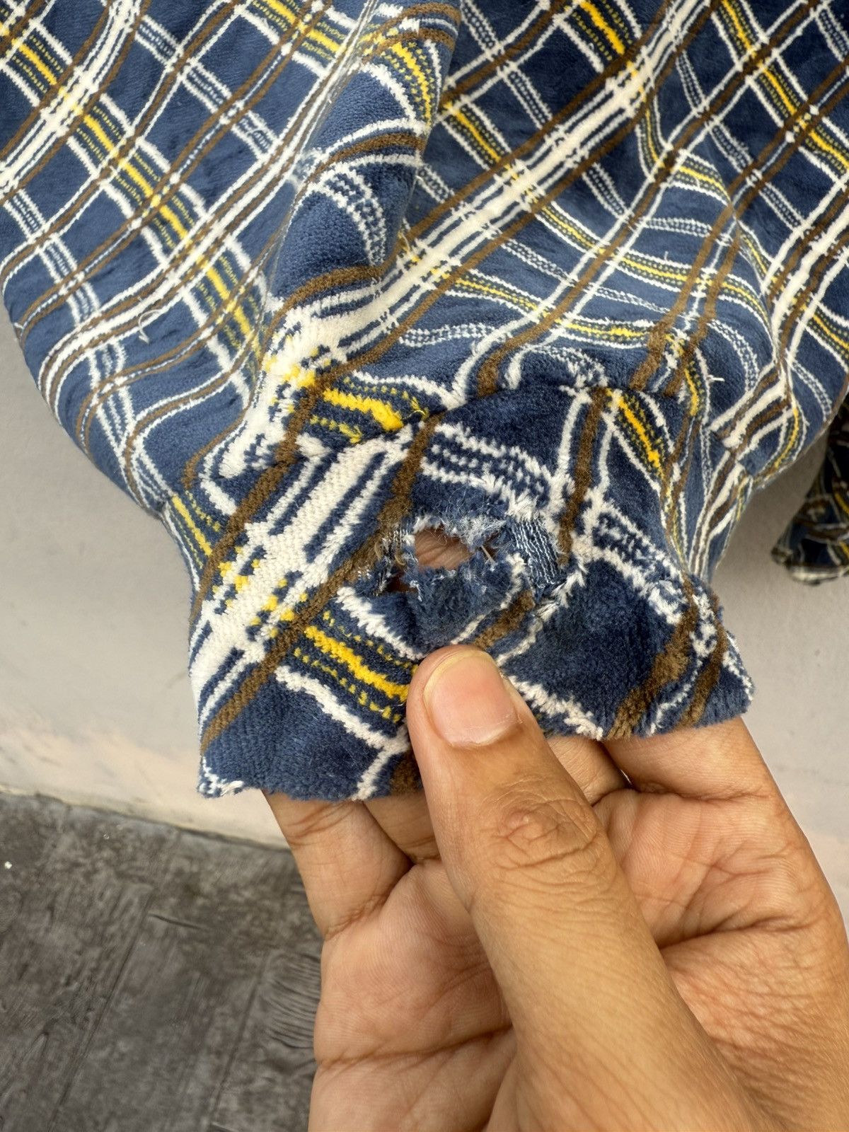 A.P.C. × Designer Vintage A.P.C. Checked Velvet Zip Up Jacket Size US S / EU 44-46 / 1 - 10 Thumbnail
