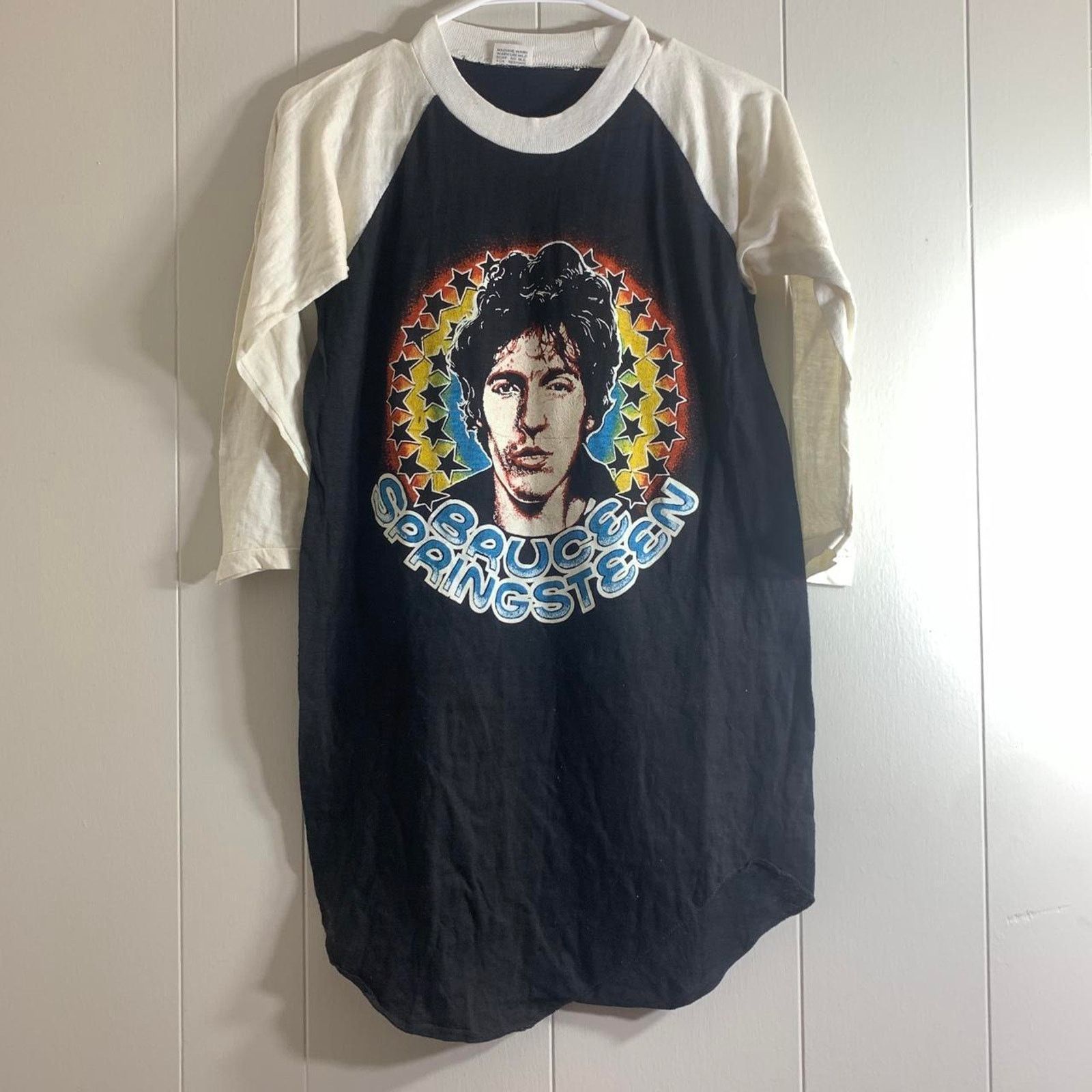 Vintage 80’s BRUCE SPRINGSTEEN Boss Is Back 3/4 sleeve tee shirt M Size US M / EU 48-50 / 2 - 2 Thumbnail