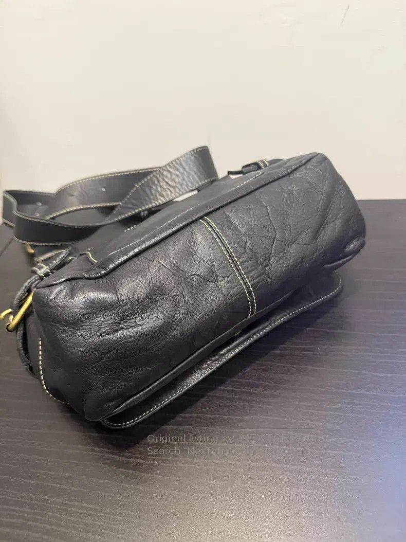 Vivienne Westwood Vivienne Westwood size os Classic Black Leather Saturn Text Size ONE SIZE - 4 Thumbnail