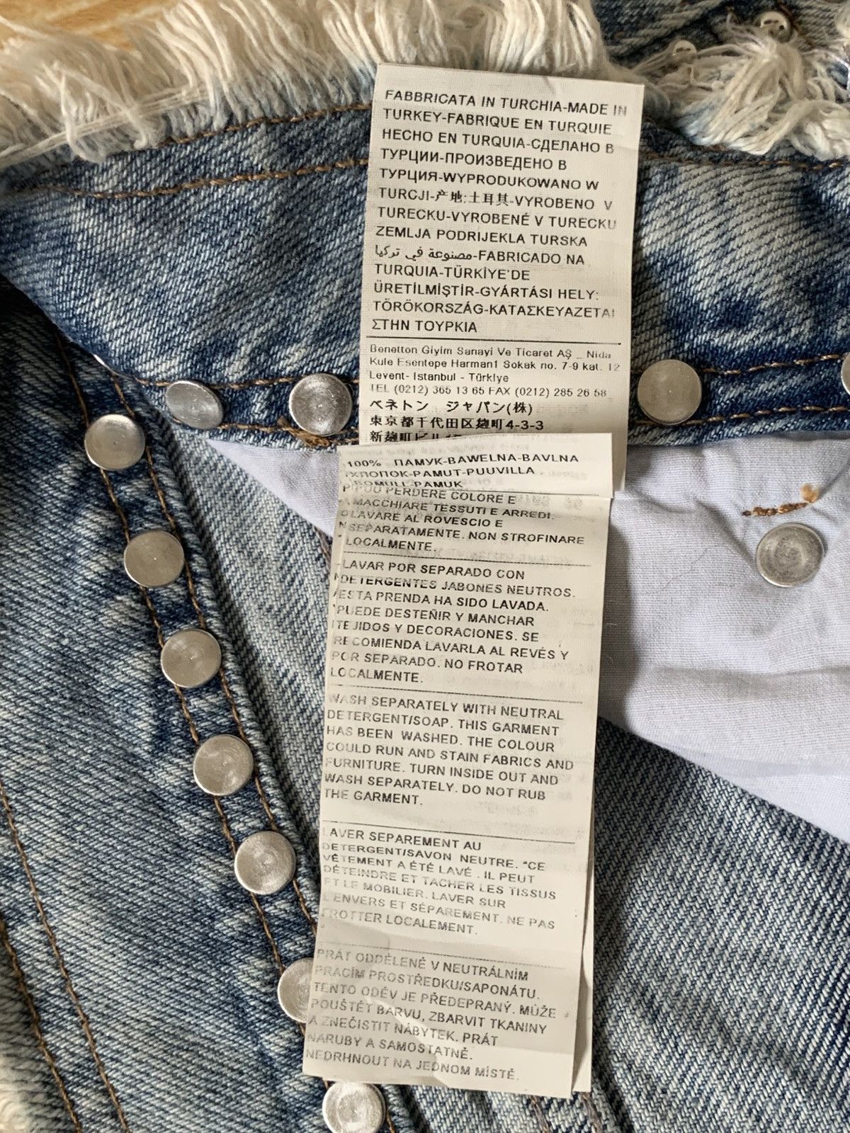 Designer × United Colors Of Benetton Distressed United Colors Of Benetton Stuck Denim Pant Size US 28 / EU 44 - 23 Thumbnail