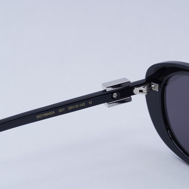 Gucci Gucci GG1684SA 001 Sunglasses Black Oval Frame, Grey Lenses Size ONE SIZE - 8 Thumbnail