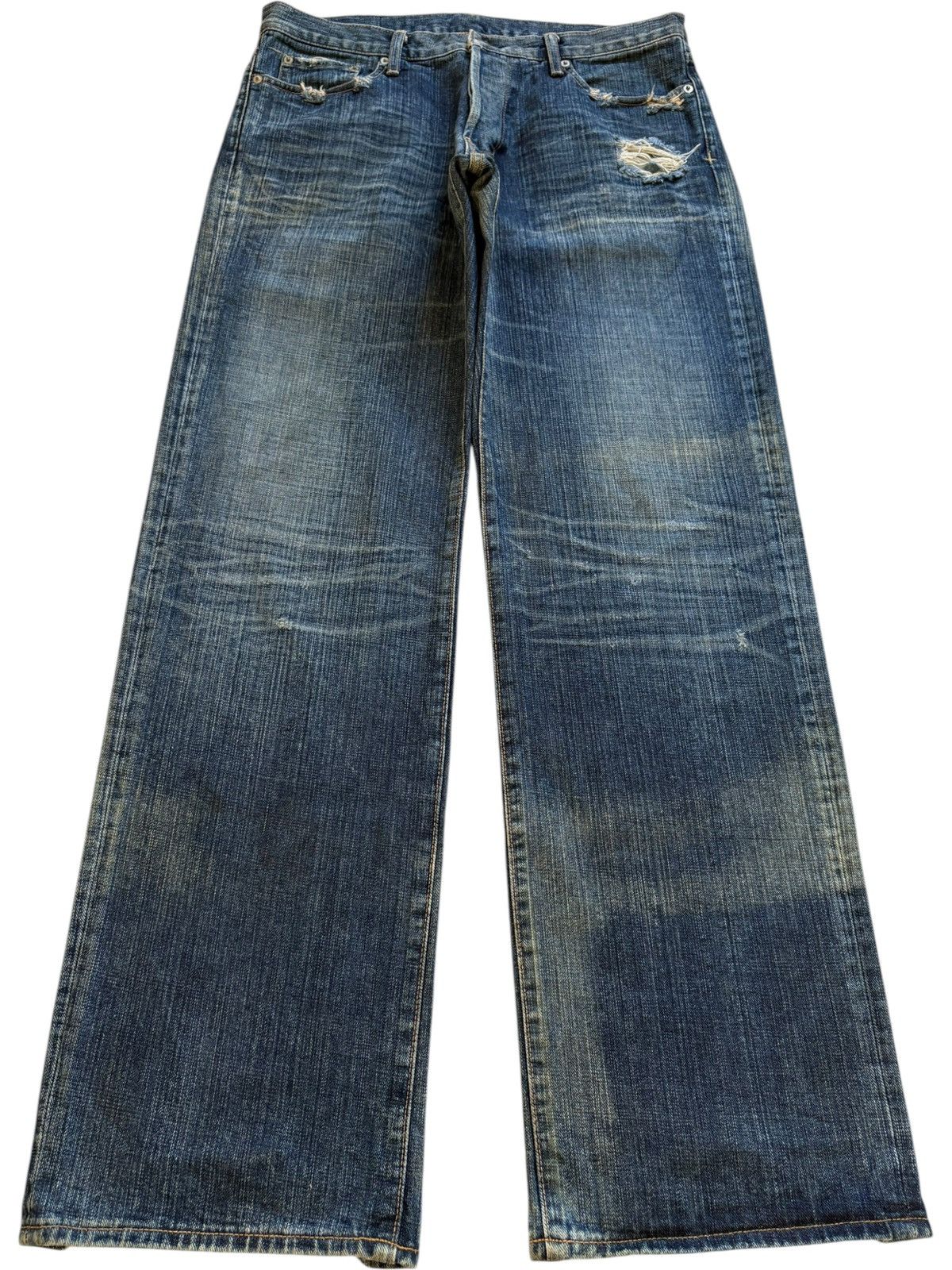 Japanese Brand Vintage Japanese Brand Mud Wash Distressed Baggy Jeans Size US 34 / EU 50 - 1 Thumbnail