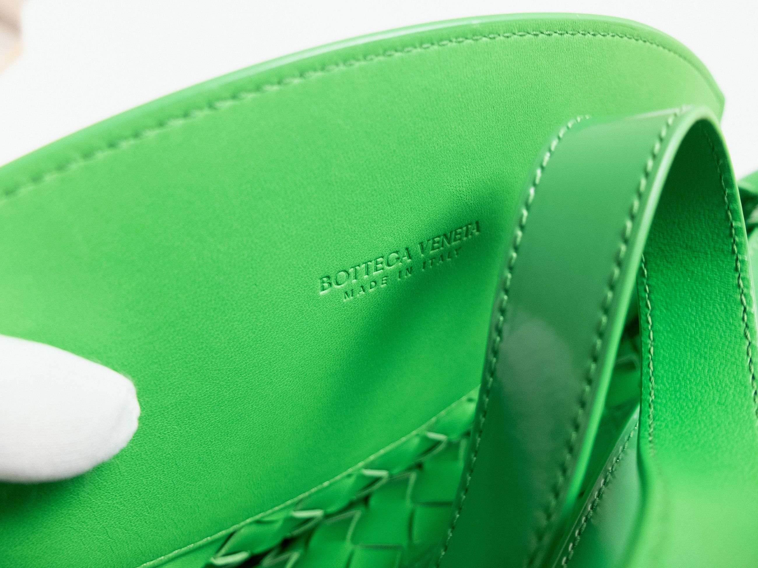Bottega Veneta BOTTEGA VENETA green patent leather woven flap bag Size ONE SIZE - 12 Thumbnail