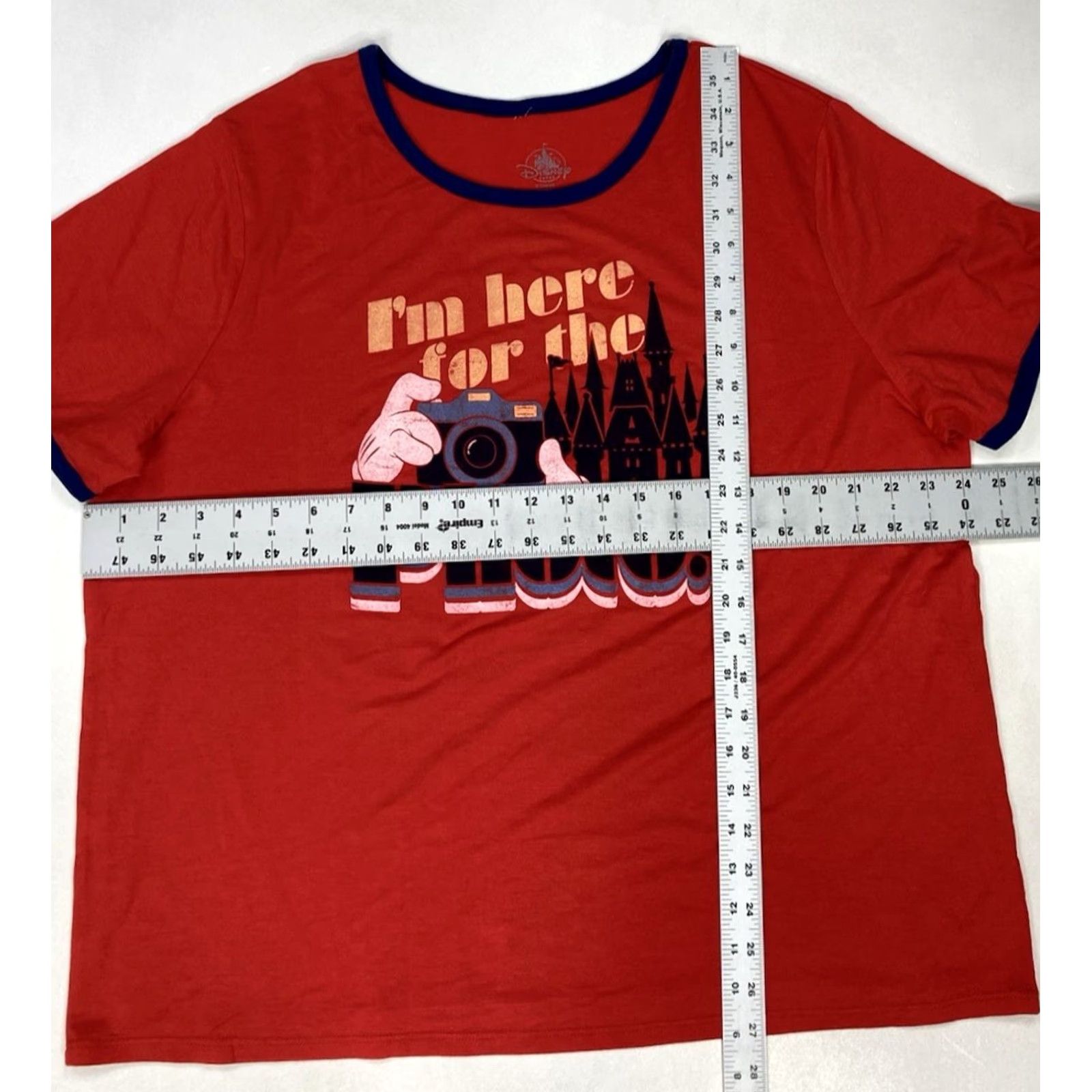 Disney VINTAGE Disney Walt Disney World I'm Here For The Photos Retro Graphic T-Shirt Women 2X Red Size XXL / US 16-18 / IT 52-54 - 5 Thumbnail