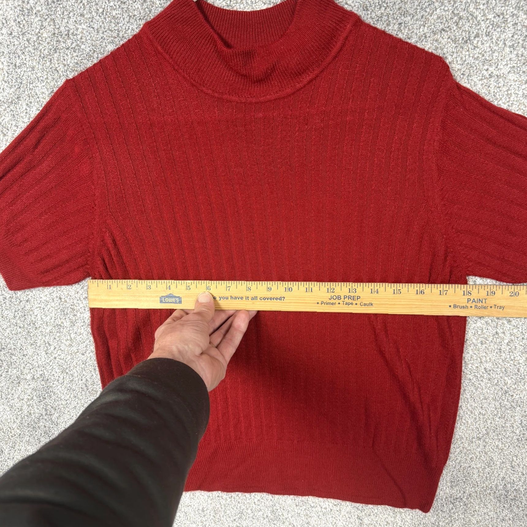 Vintage VINTAGE Chaus Sweater Womens L Red Knit Pullover Mock Neck 90s Preppy Ribbed Office Solid Knitwear Size L / US 10 / IT 46 - 3 Thumbnail