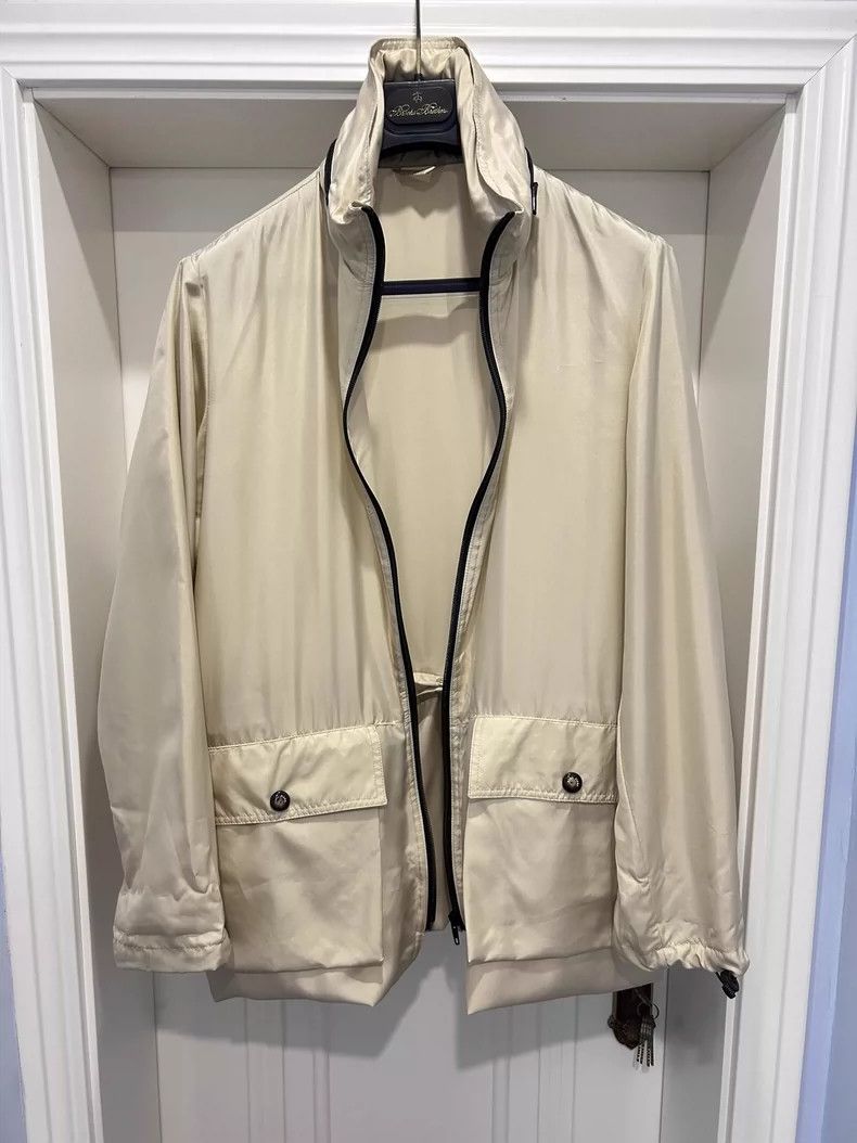 Loro Piana LORO PIANA Silk trench coat jacket sun shirt skin clothes Size US L / EU 52-54 / 3 - 1 Thumbnail