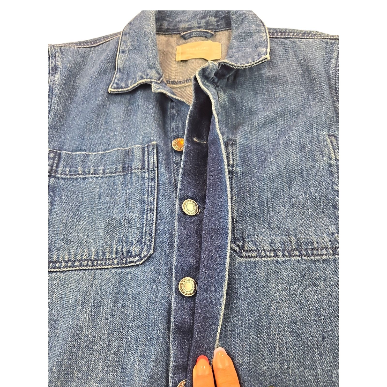 Everlane Everlane | The Short Sleeve Denim Coverall | Size 6 Size 28" / US 6 / IT 42 - 6 Thumbnail