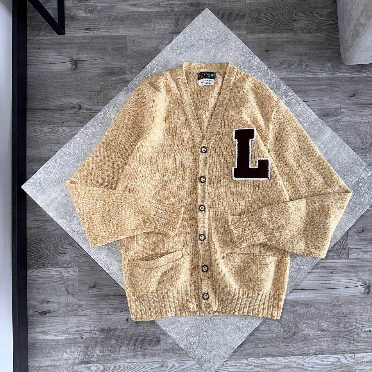 Vintage Vintage 80s McGregor Knitted Cardigan Varsity Ivy Old money Size US M / EU 48-50 / 2 - 1 Thumbnail