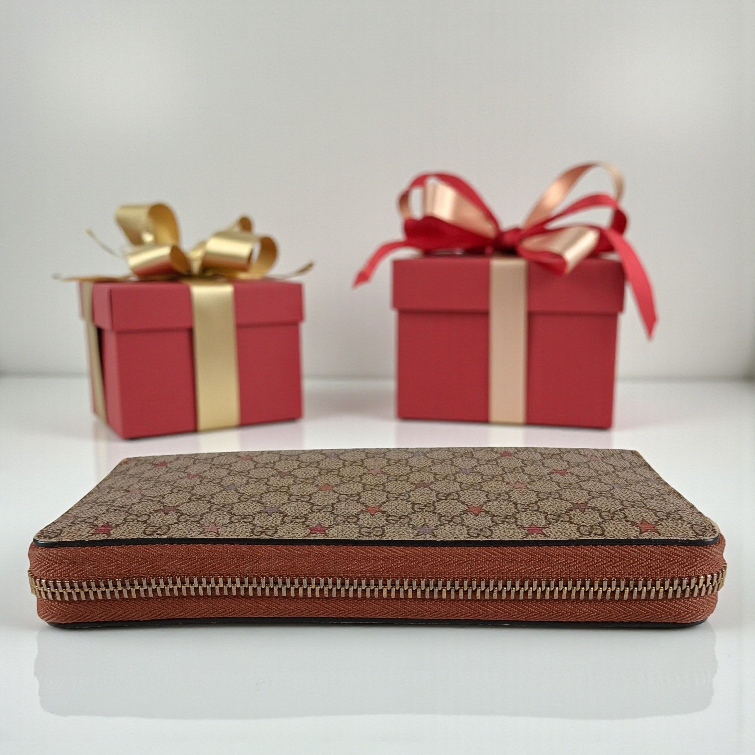 Gucci Gucci Micro GG Star Supreme Coated Canvas Zip Around Wallet Size ONE SIZE - 6 Thumbnail