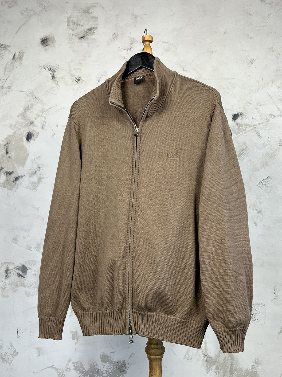 Hugo Boss Vintage Hugo Boss Zip-Up Knit Sweater Size M - L Size US M / EU 48-50 / 2 - 2 Thumbnail