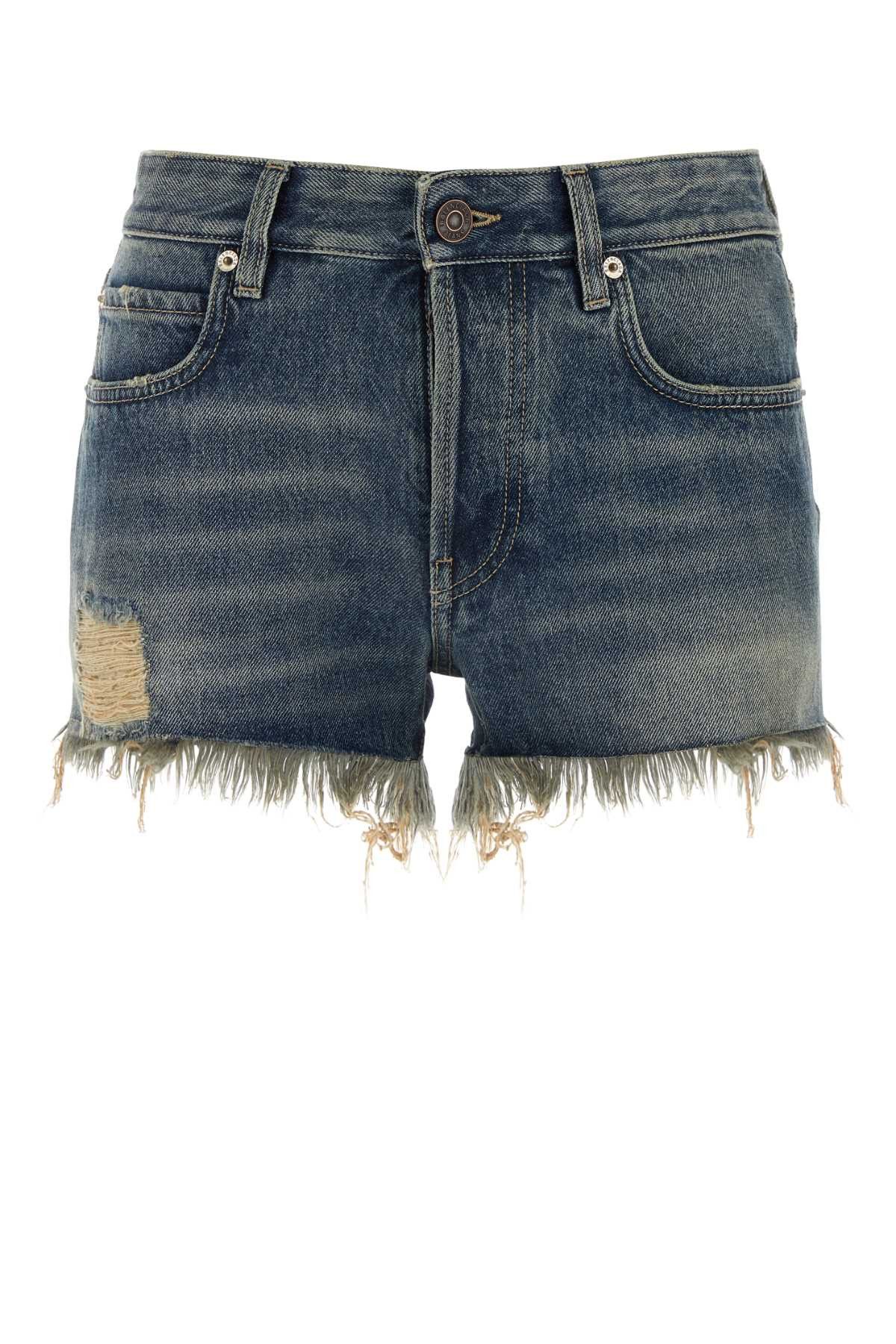 Balenciaga Denim Shorts Size 26" / US 2 / IT 38 - 1 Thumbnail