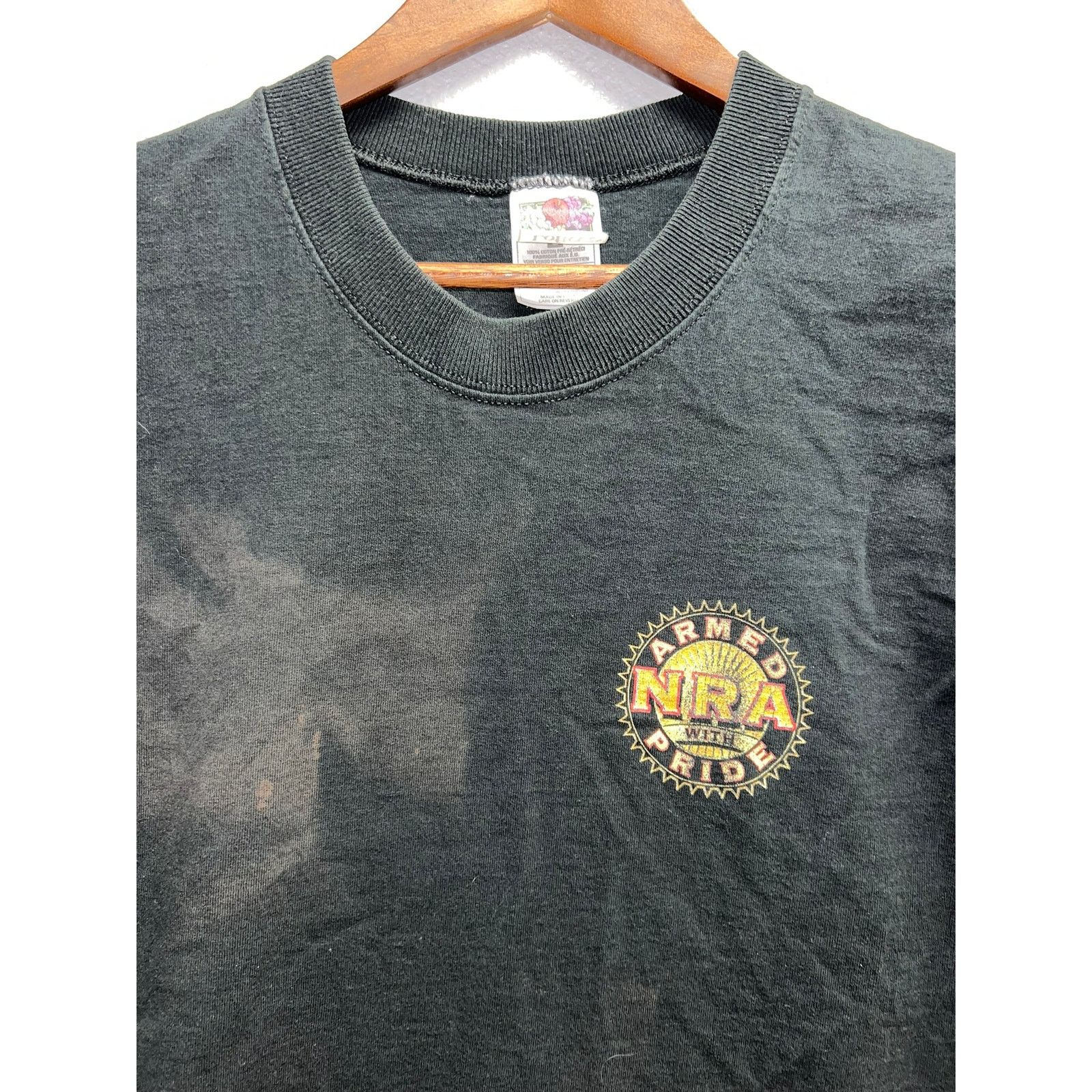 Vintage Vintage NRA Shirt Armed Pride National Rifle Tee Stained L Size US L / EU 52-54 / 3 - 2 Thumbnail