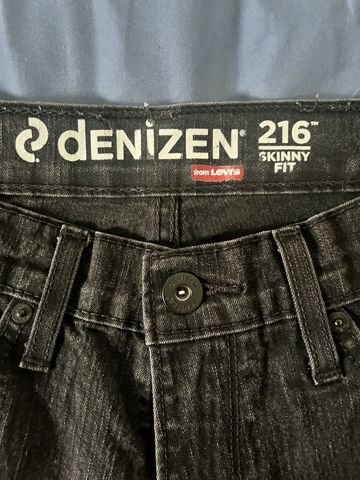 Denizen × Levi's × Vintage Denizen by Levi’s Skinny Fit 216 Black Denime Size US 31 - 1 Thumbnail