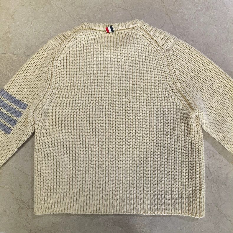 Thom Browne Thom Browne White knit hoodie Size US L / EU 52-54 / 3 - 2 Thumbnail