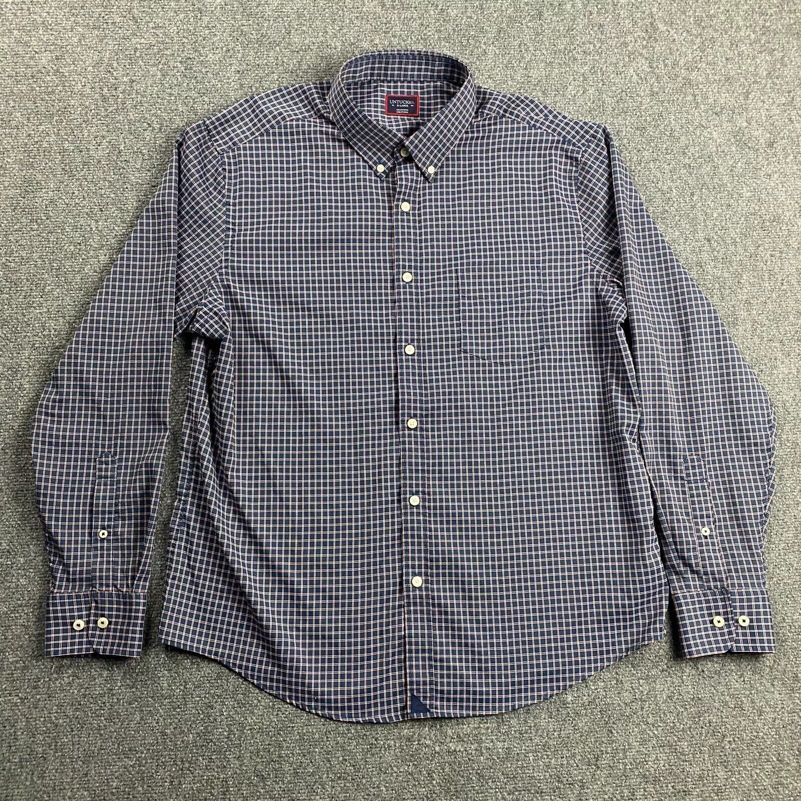 UNTUCKit Untuckit Shirt Men's Tattersall Check Button Down XL Size US XL / EU 56 / 4 - 1 Thumbnail