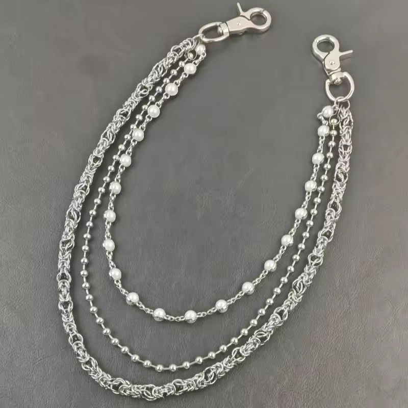 Japanese Brand 2 Layer Natural Echo Pearled Wallet Chain Size ONE SIZE - 1 Thumbnail