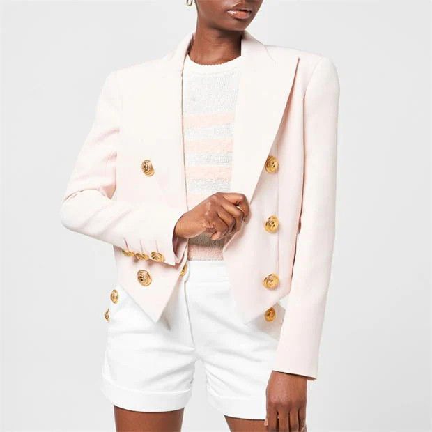 Balmain o1g2r1mq0924 Jacket in Rose Size S / US 4 / IT 40 - 3 Thumbnail