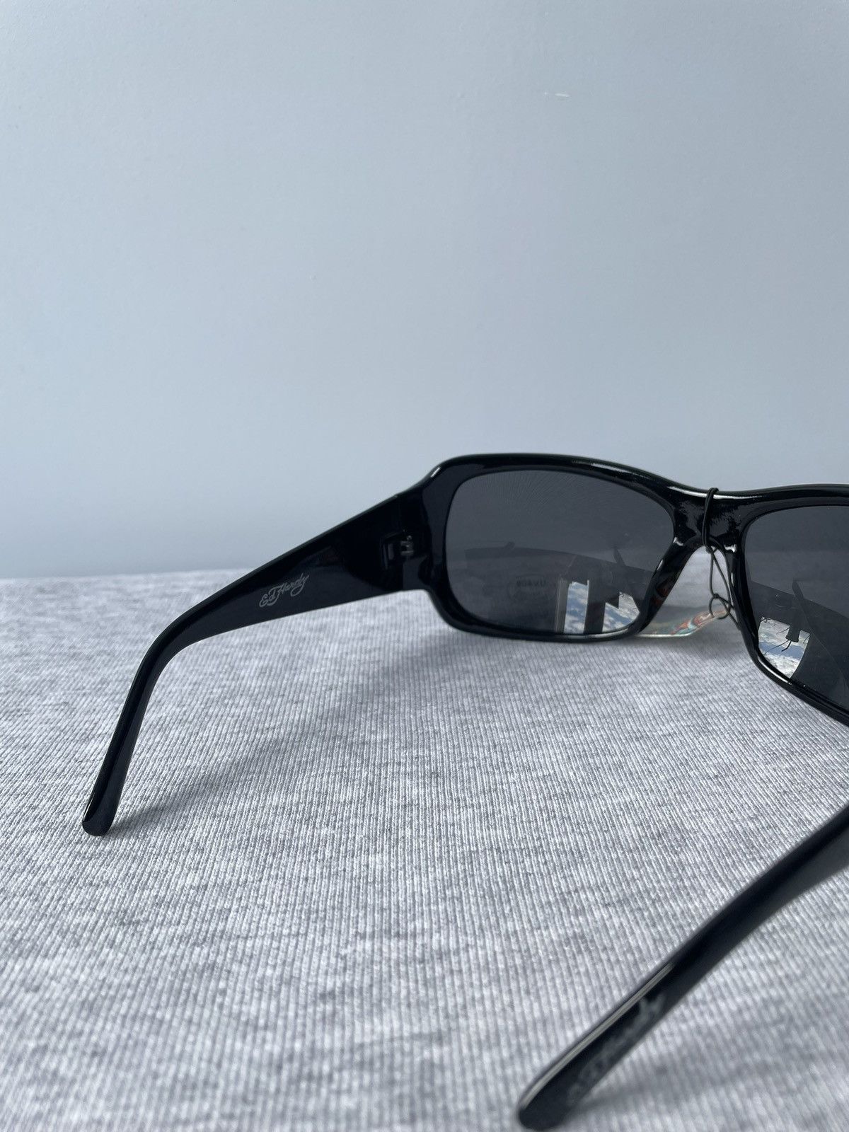 Ed Hardy × Vintage Ed Hardy Christian Audigier Vintage Y2k Black Sunglasses Size ONE SIZE - 6 Thumbnail