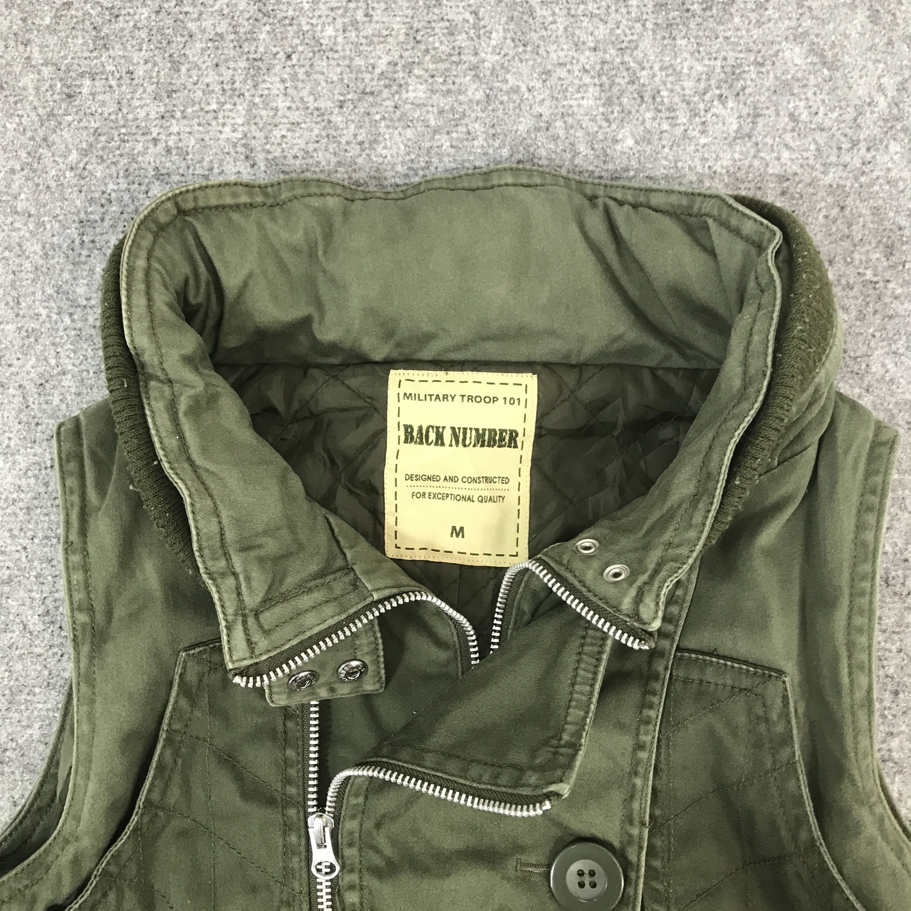 Vintage back Number military troop boro vest K64B13 Size US M / EU 48-50 / 2 - 6 Thumbnail