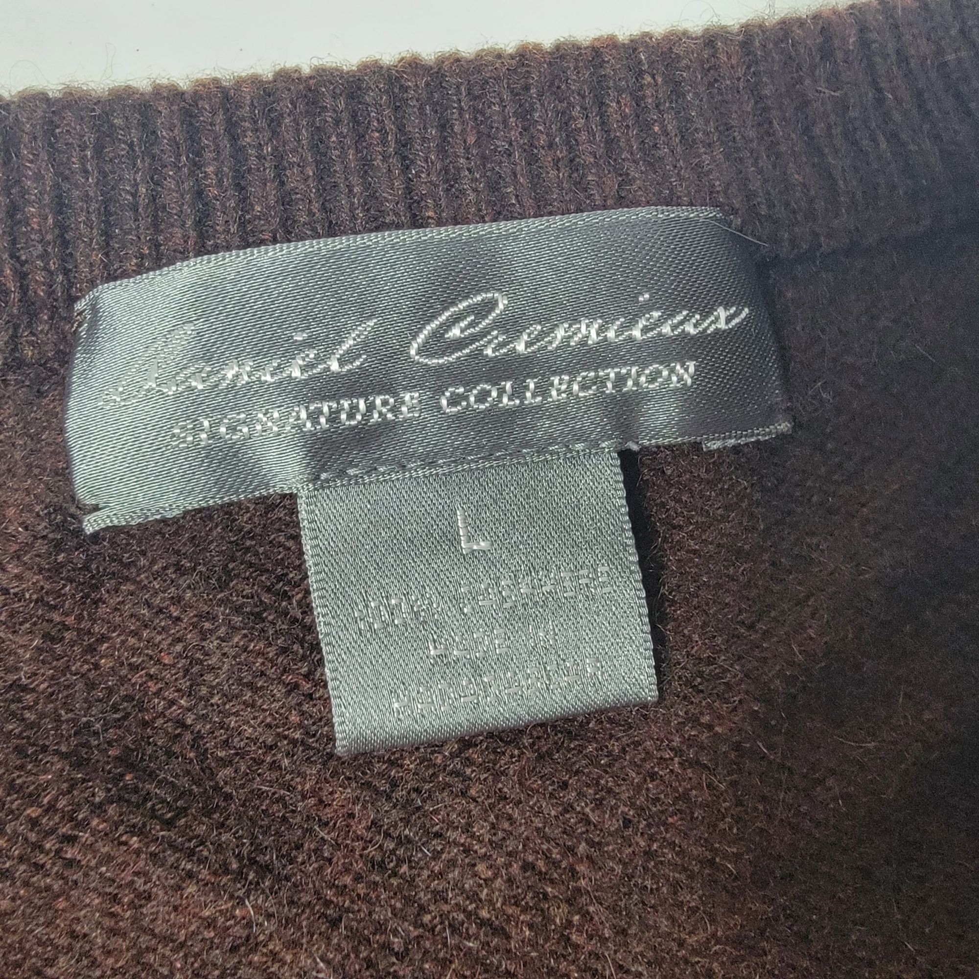 Daniel Cremieux Daniel Cremieux Mens Large Signature Collection Brown Cashme Size US L / EU 52-54 / 3 - 3 Thumbnail