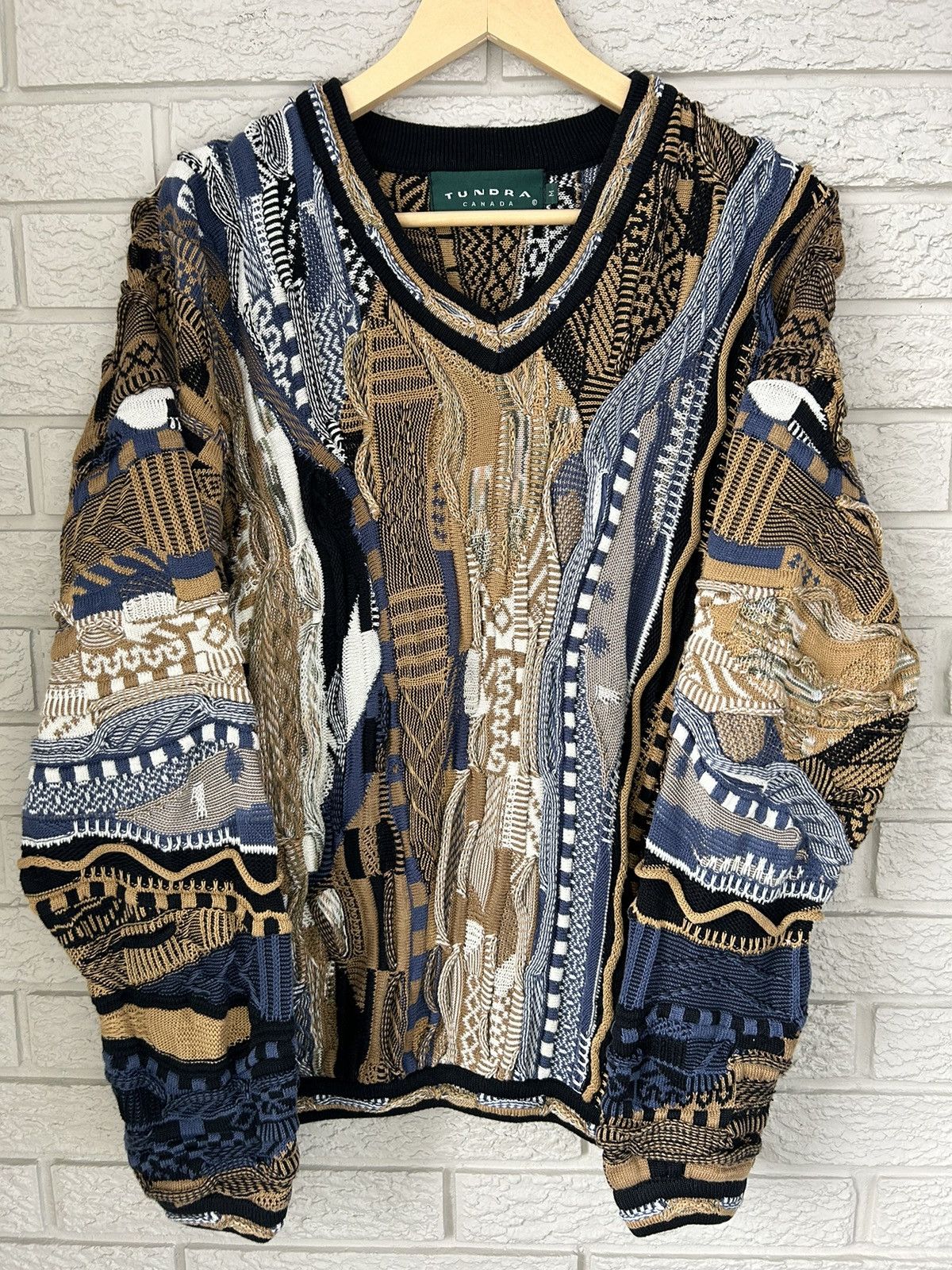 Rare × Tundra × Vintage Vintage 90s Tundra 3D Knit Sweater | Grailed