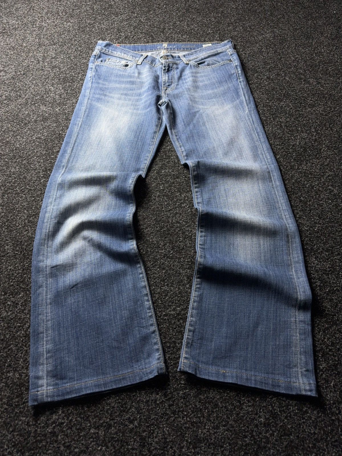 7 For All Mankind 7 For All Mankind Bootcut Wide Leg Vintage Blue Denim Jeans Size 30" / US 8 / IT 44 - 1 Thumbnail