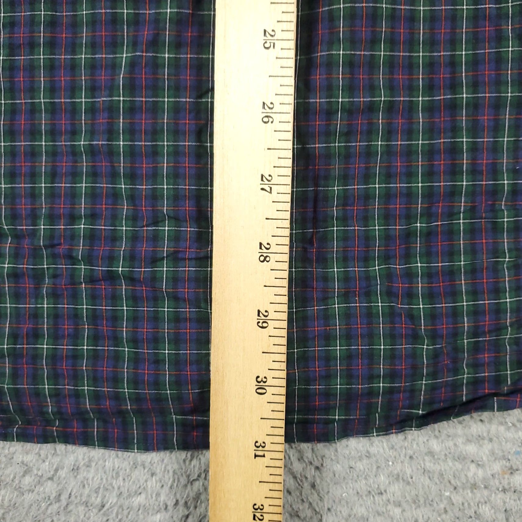 Ralph Lauren Ralph Lauren Shirt Mens Dress Shirt Button-Down 17.5 Blue Green Plaid Pony Long Sleeve Button Up Casual Business Workwear Size 46R - 5 Thumbnail
