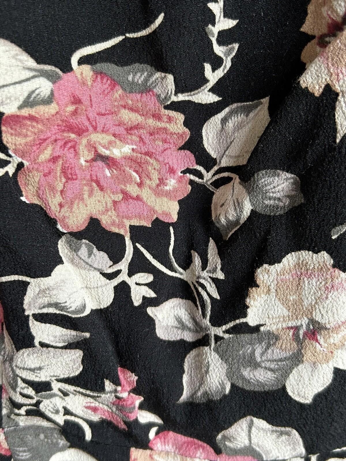 MINKPINK Mink Pink Dress Black Pink floral cotton lined Size Xs (001) Size XS / US 0-2 / IT 36-38 - 4 Thumbnail