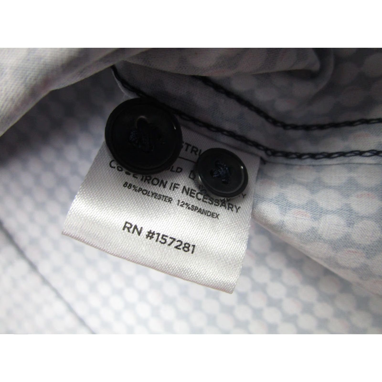 Mizzen+Main Mizzen+Main Leeward Shirt Mens M Blue Dot Trim Fit Short Sleeve Dress Shirt Size US M / EU 48-50 / 2 - 5 Thumbnail